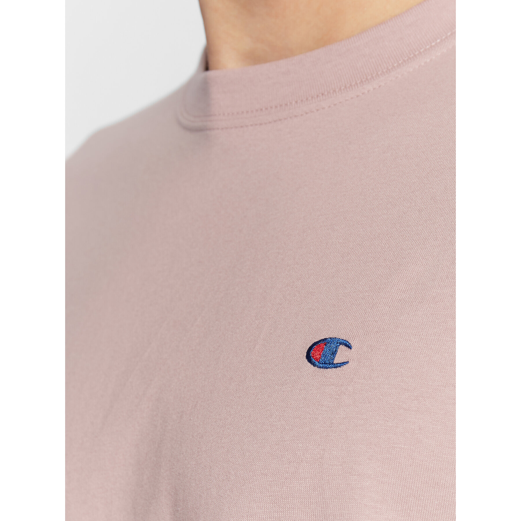 Champion T-Shirt Small C Logo 216548 Růžová Relaxed Fit - Pepit.cz