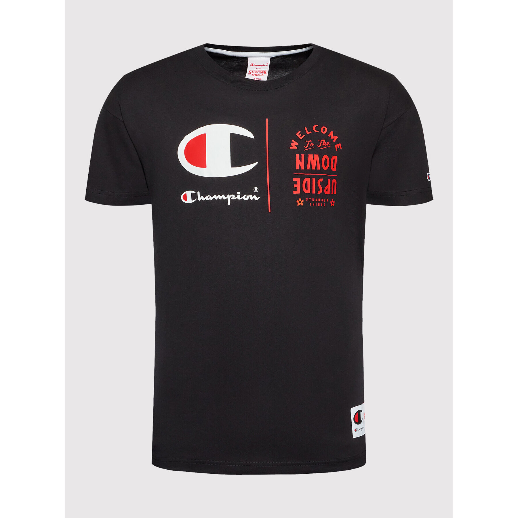 Champion T-Shirt STRANGER THINGS Unisex 217791 Černá Custom Fit - Pepit.cz