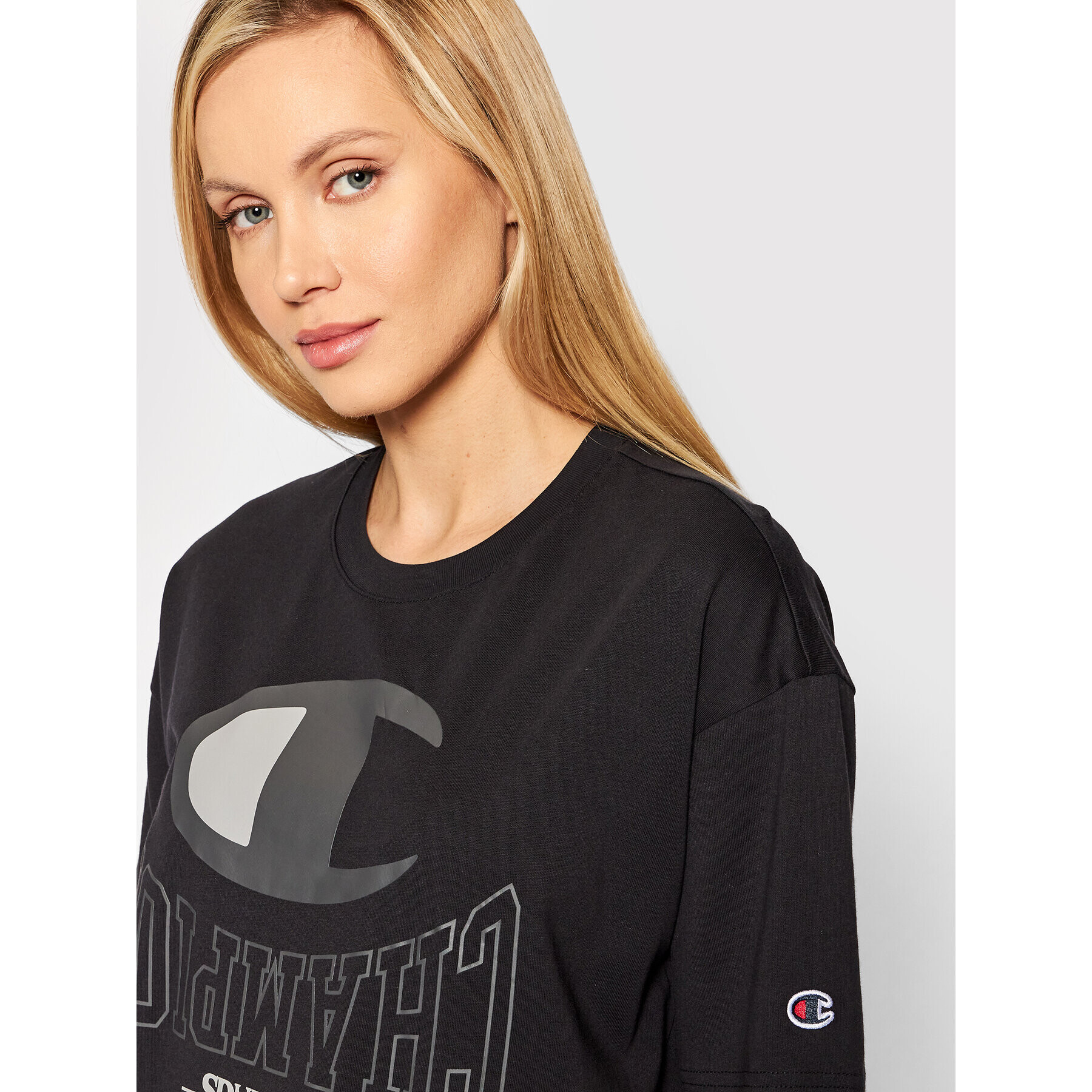 Champion T-Shirt Unisex STRANGER THINGS Logo 217757 Černá Custom Fit - Pepit.cz