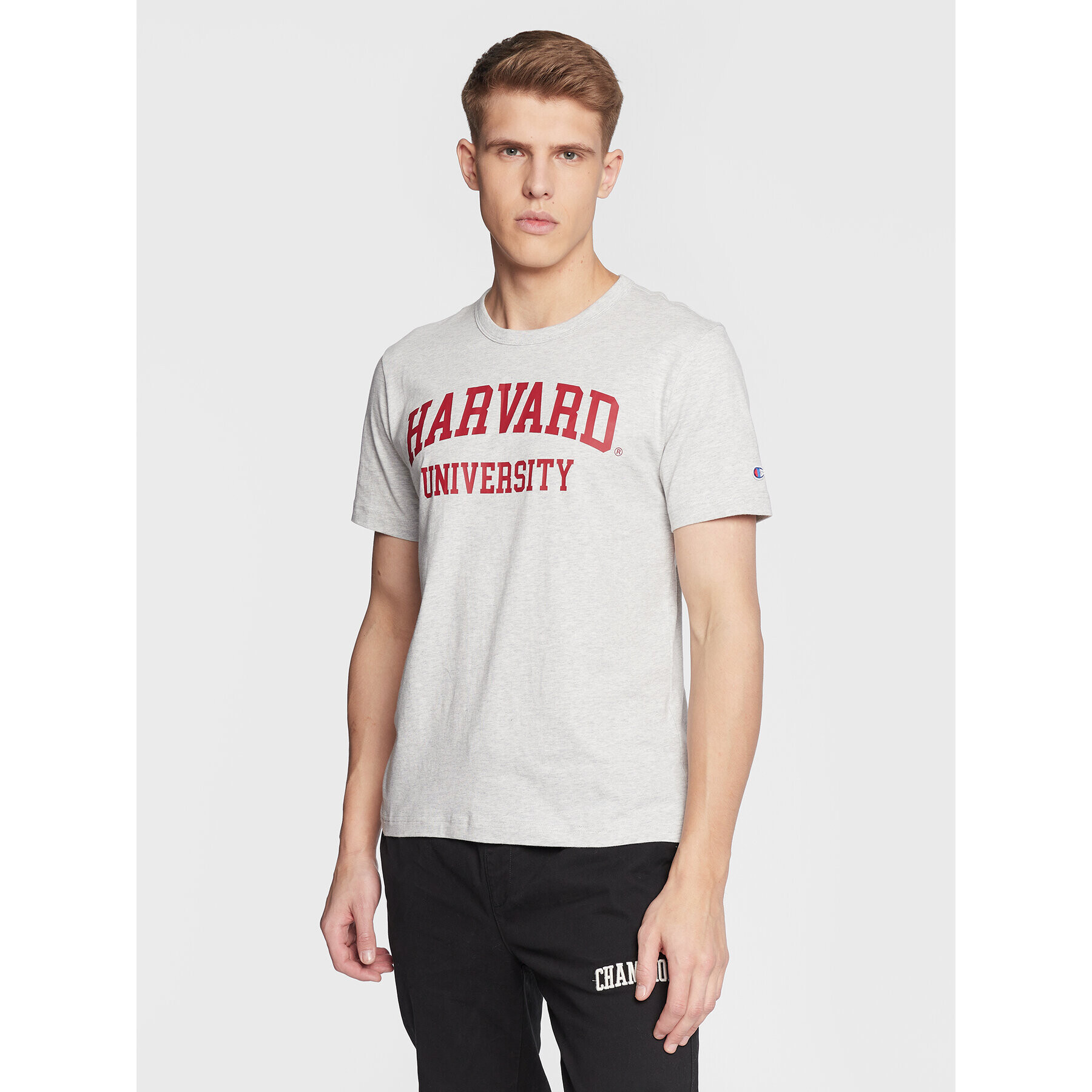 Champion T-Shirt University Logo 218351 Šedá Regular Fit - Pepit.cz