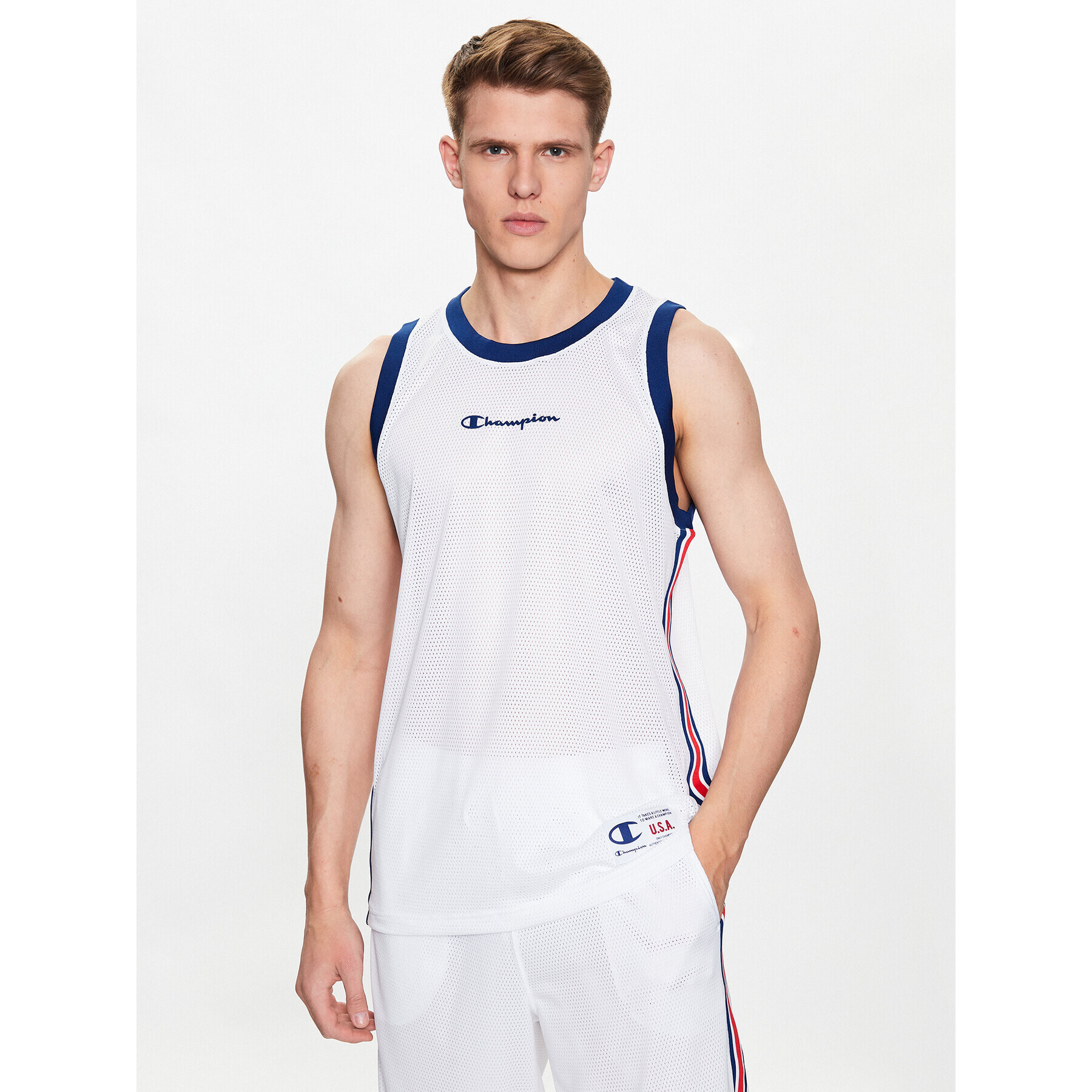 Champion Tank top 218769 Bílá Regular Fit - Pepit.cz