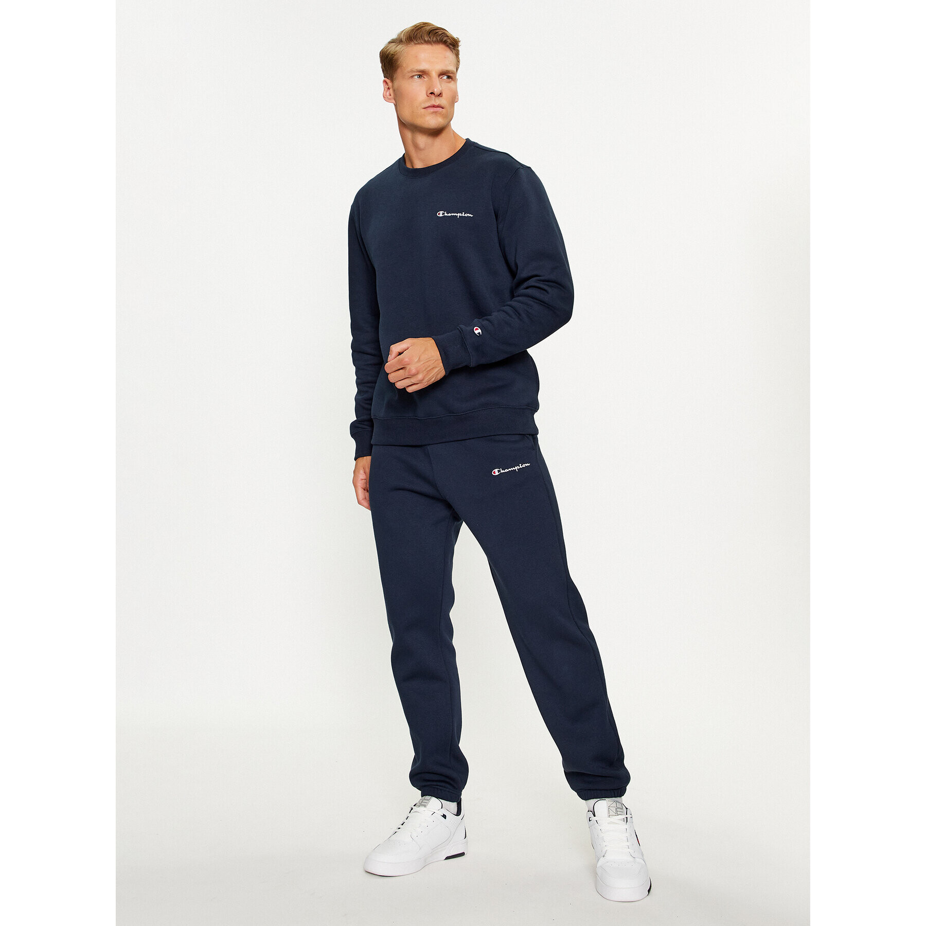 Champion Teplákové kalhoty Elastic Cuff Pants 219420 Tmavomodrá Comfort Fit - Pepit.cz