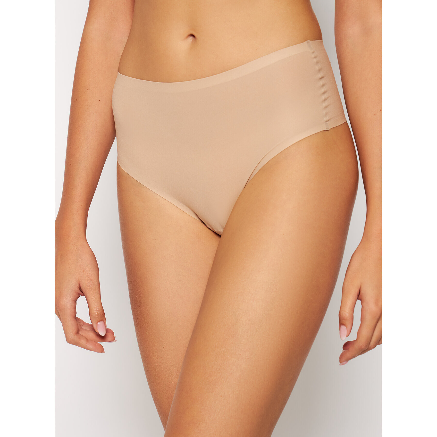 Chantelle Brazilské kalhotky s vysokým pasem Soft Stretch C10690 Béžová - Pepit.cz