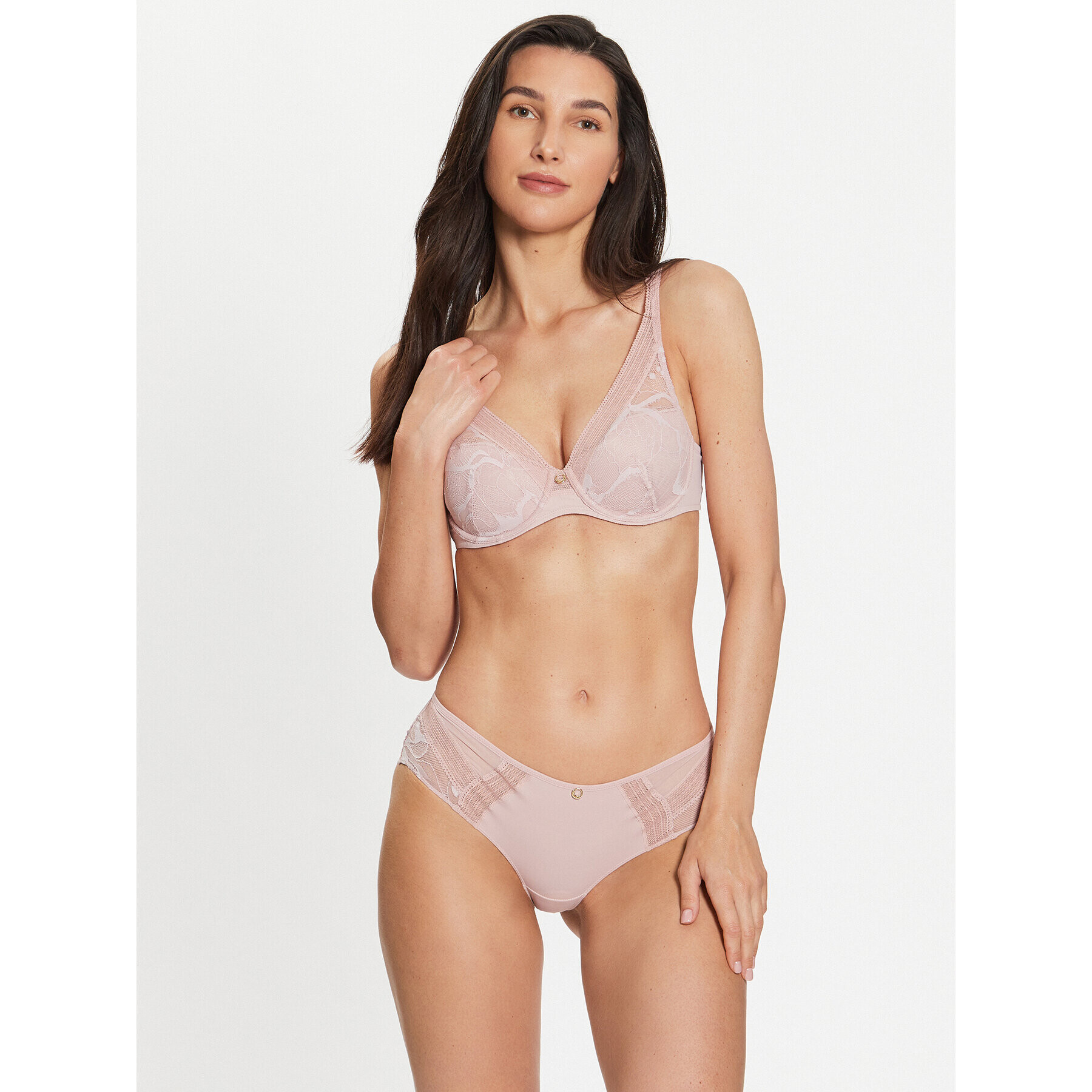 Chantelle Brazilské kalhotky True Lace C11M40 Růžová - Pepit.cz