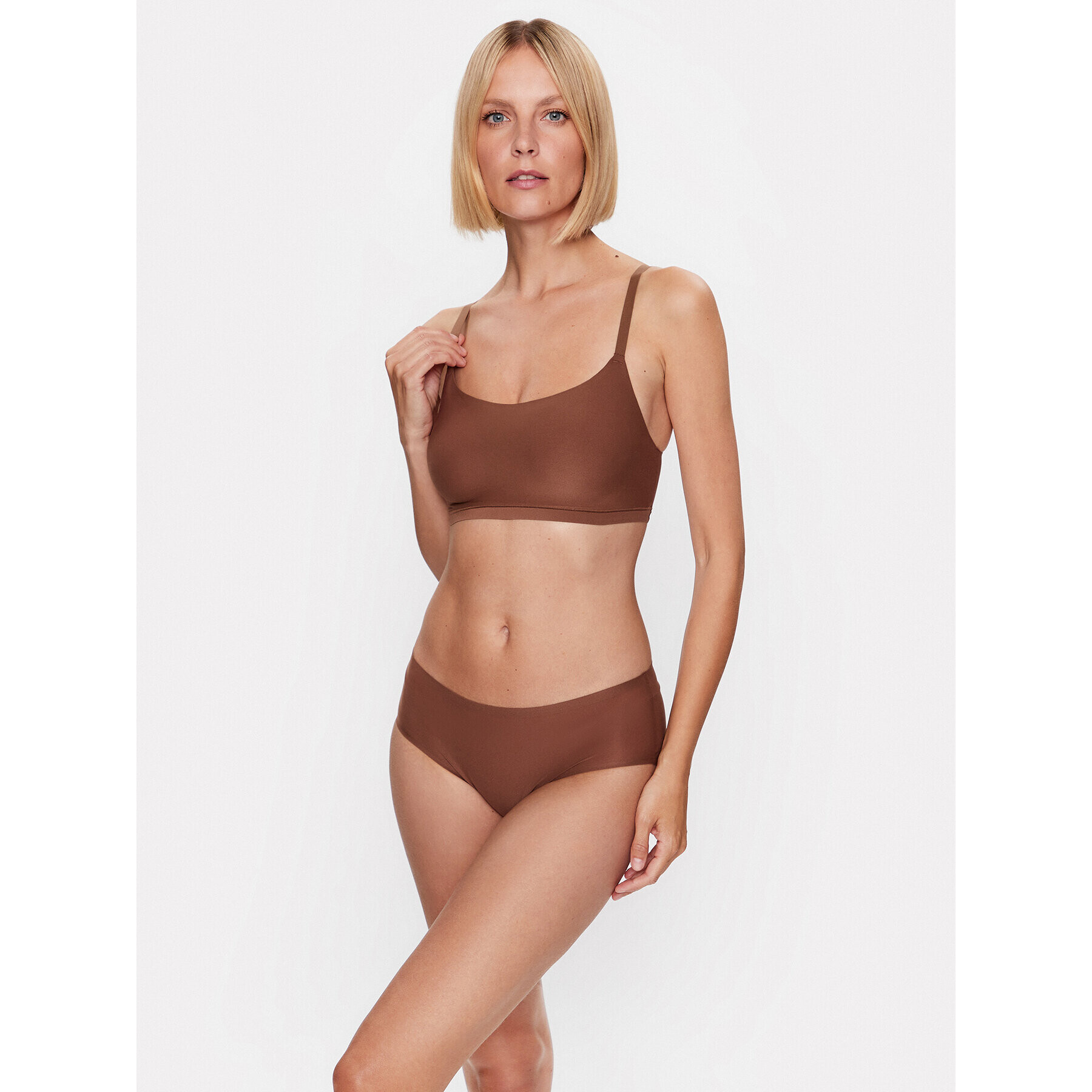 Chantelle Klasické kalhotky Soft Stretch C26440 Hnědá - Pepit.cz