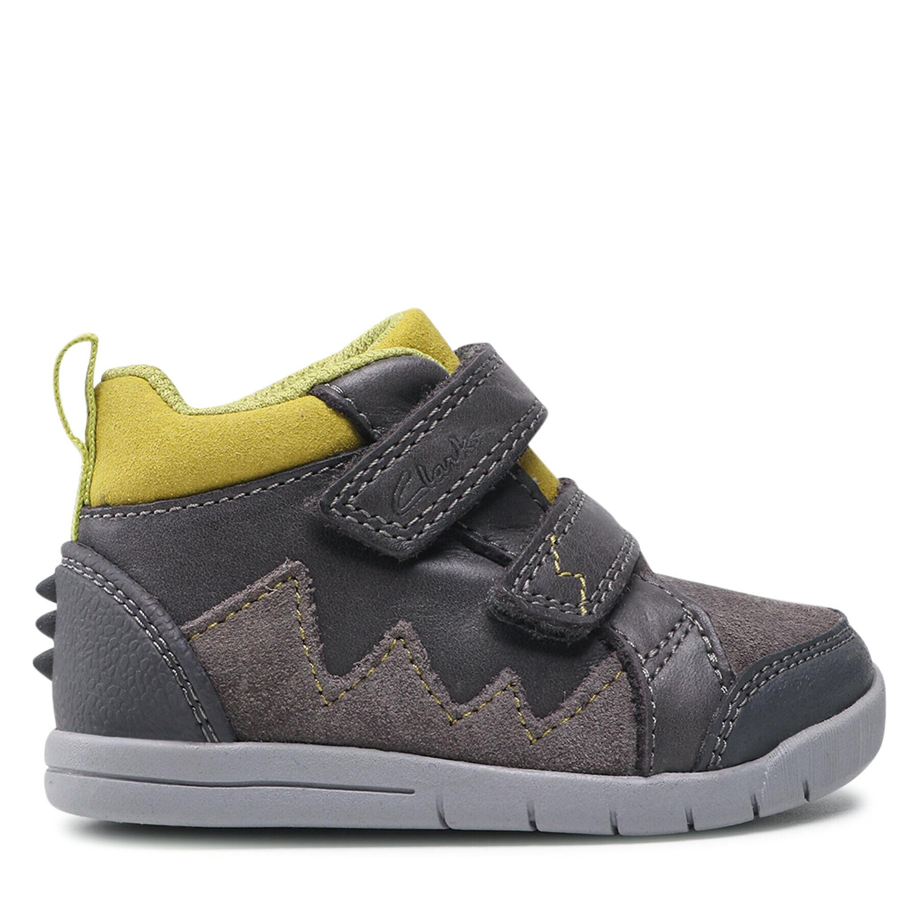 Clarks Kotníková obuv Rex Park T 261626427 Šedá - Pepit.cz