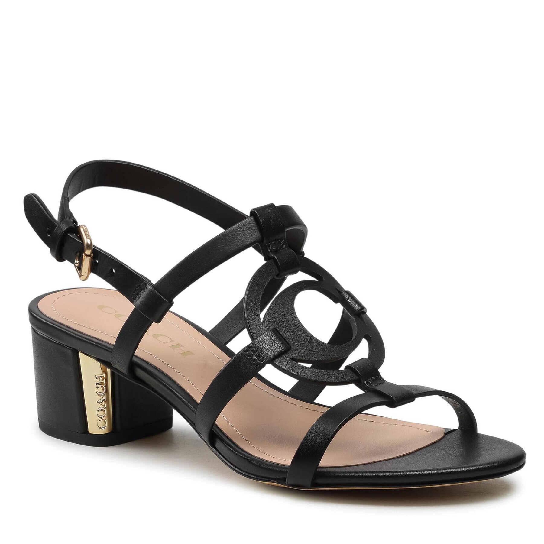 Coach Sandály Edina Leather Sandal C4340 Černá - Pepit.cz