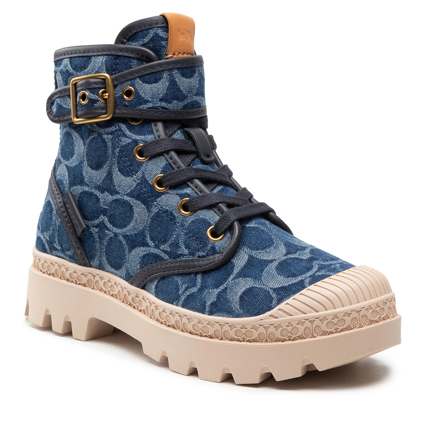 Coach Turistická obuv Trooper Denim Boot CA510 Tmavomodrá - Pepit.cz