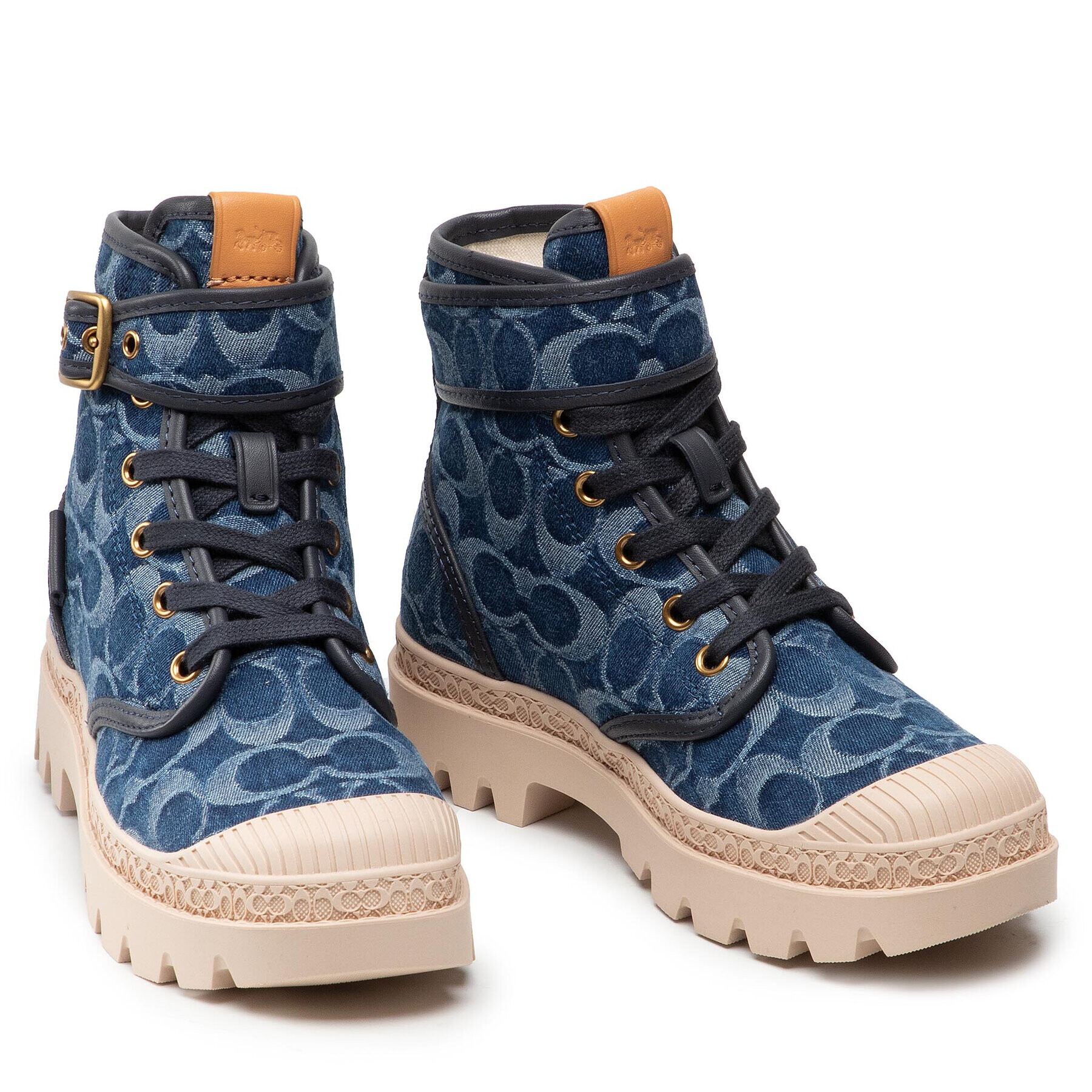 Coach Turistická obuv Trooper Denim Boot CA510 Tmavomodrá - Pepit.cz