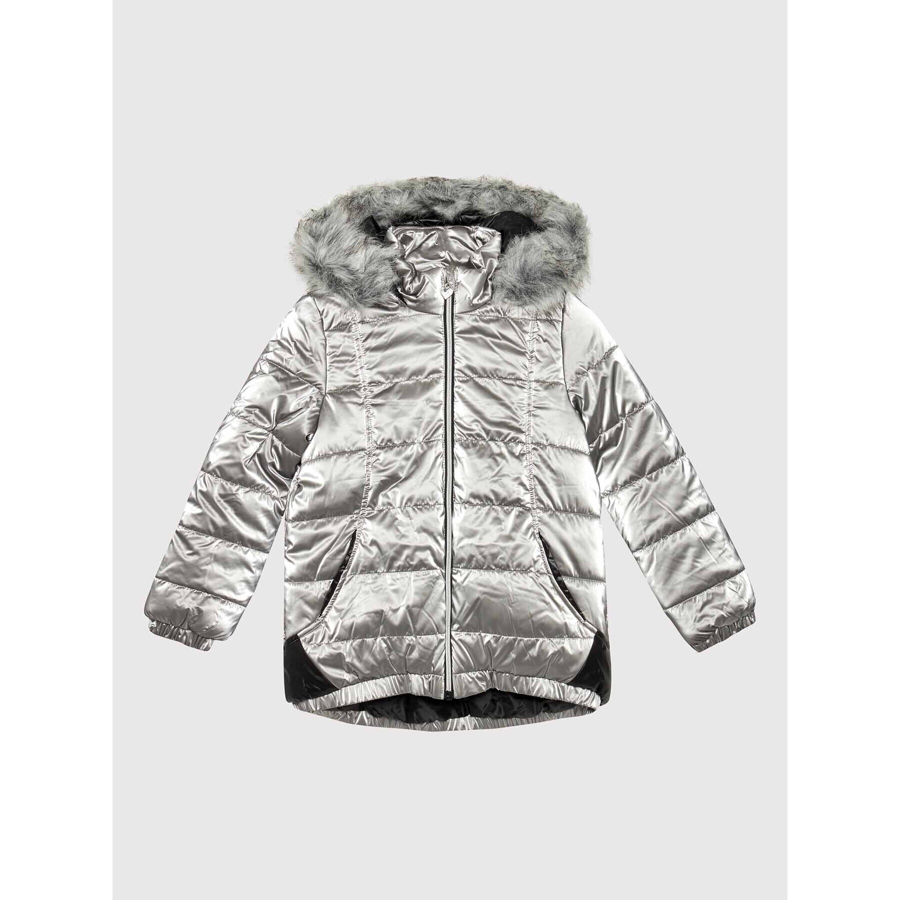 Coccodrillo Vatovaná bunda ZC1152102STA Stříbrná Regular Fit - Pepit.cz