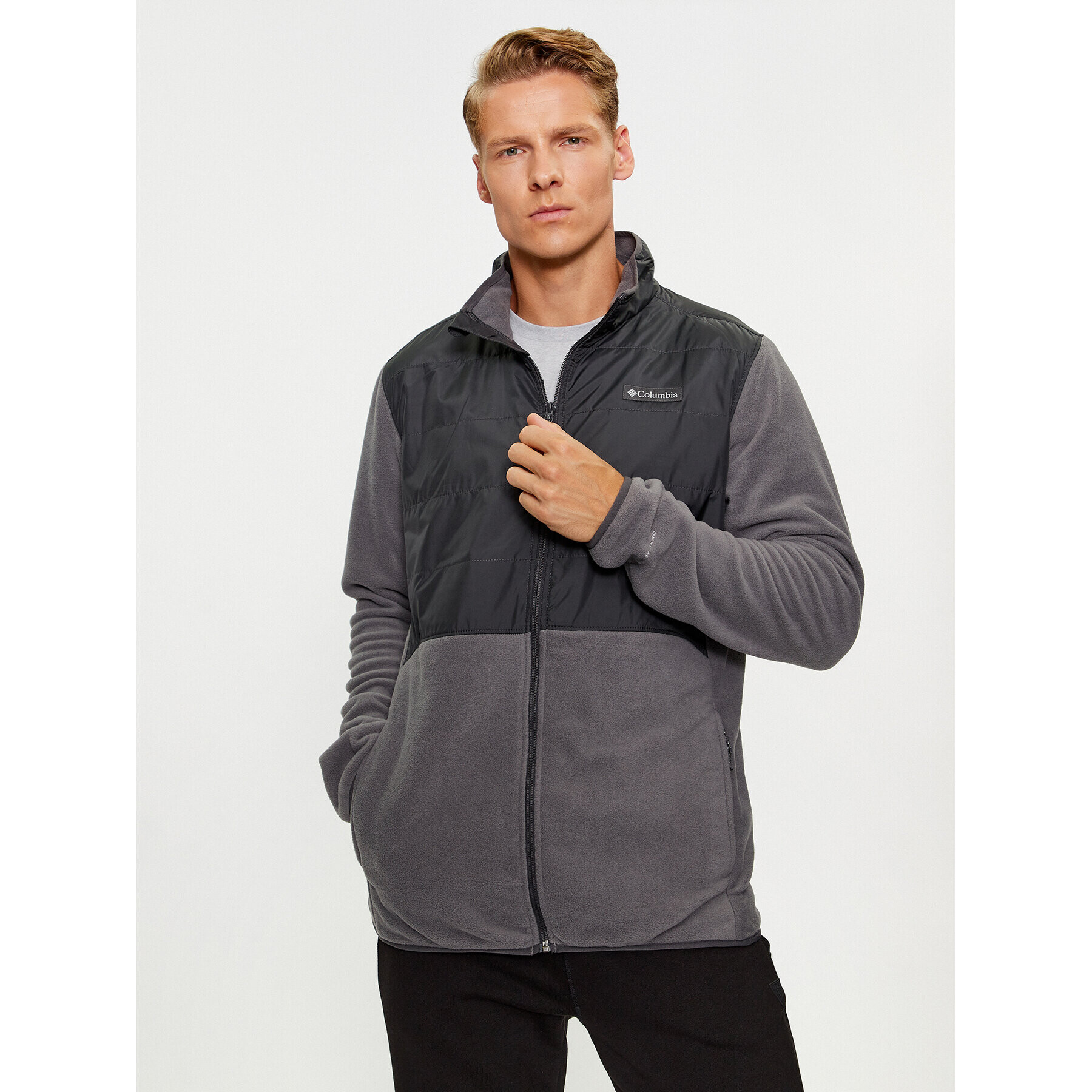 Columbia Fleecová mikina Basin Butte™ Fleece Full Zip Šedá Regular Fit - Pepit.cz