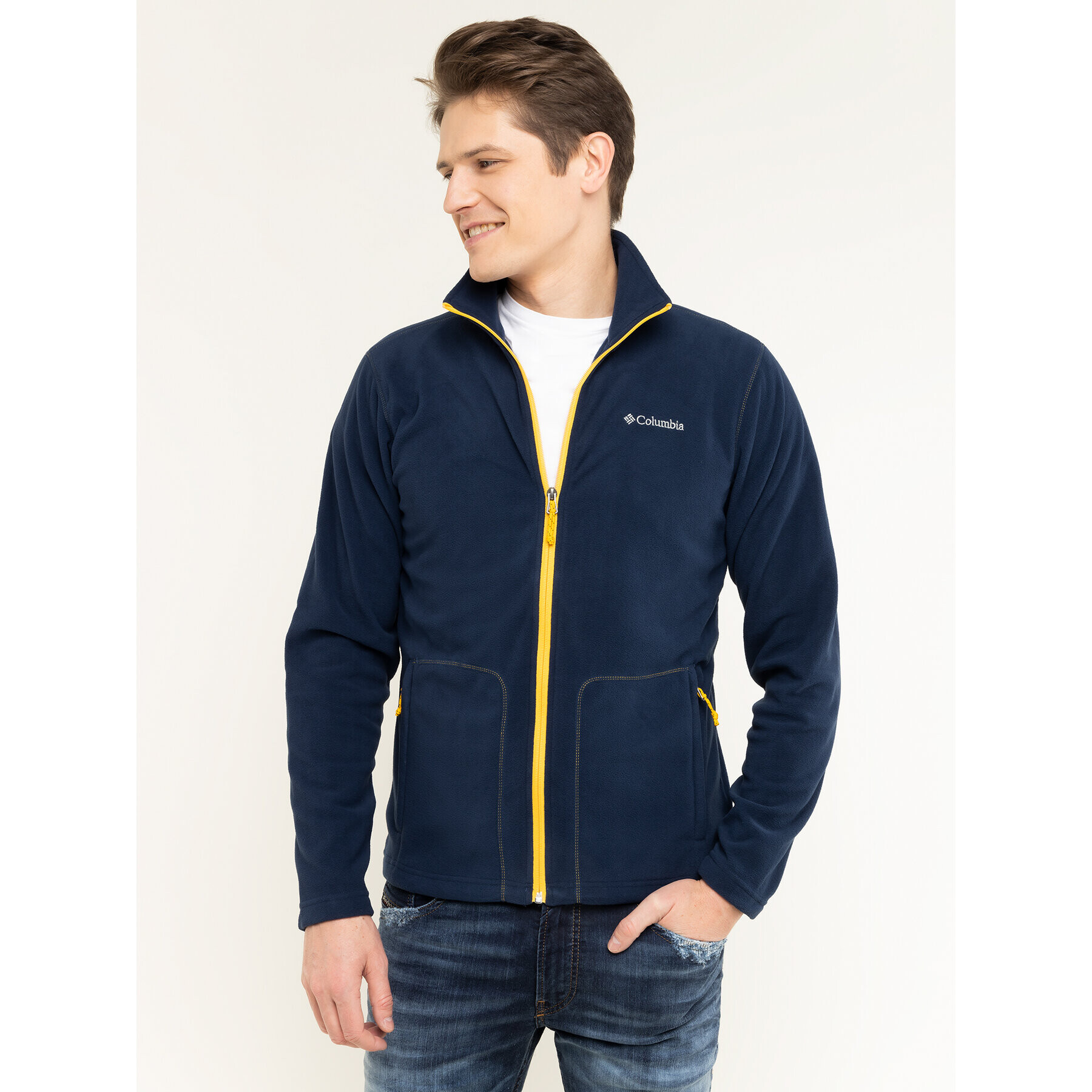 Columbia Fleecová mikina Fast Trek Light Full Zip 1772751 Tmavomodrá Regular Fit - Pepit.cz