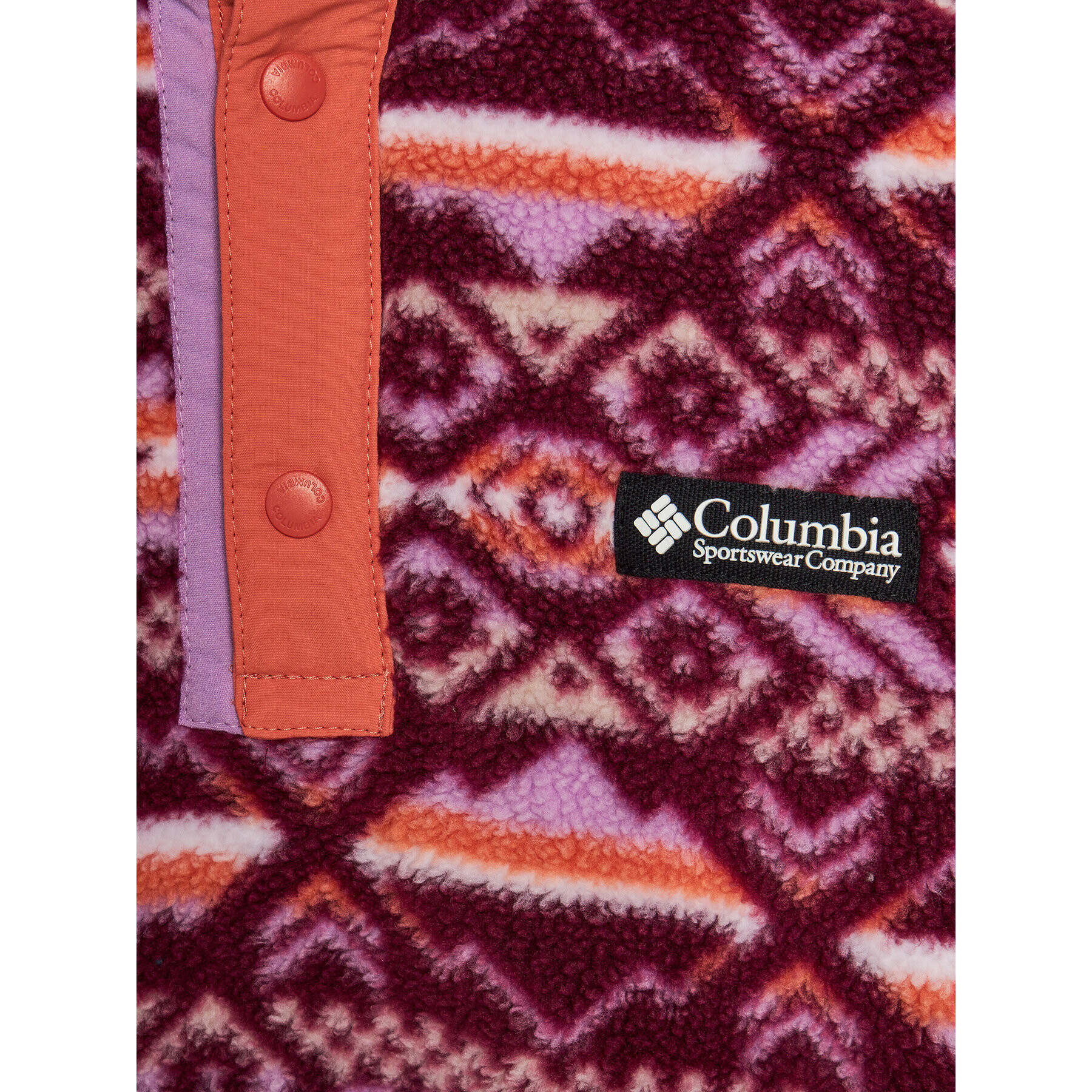 Columbia Fleecová mikina Helvetia™ Half Snap Fleece Červená Regular Fit - Pepit.cz