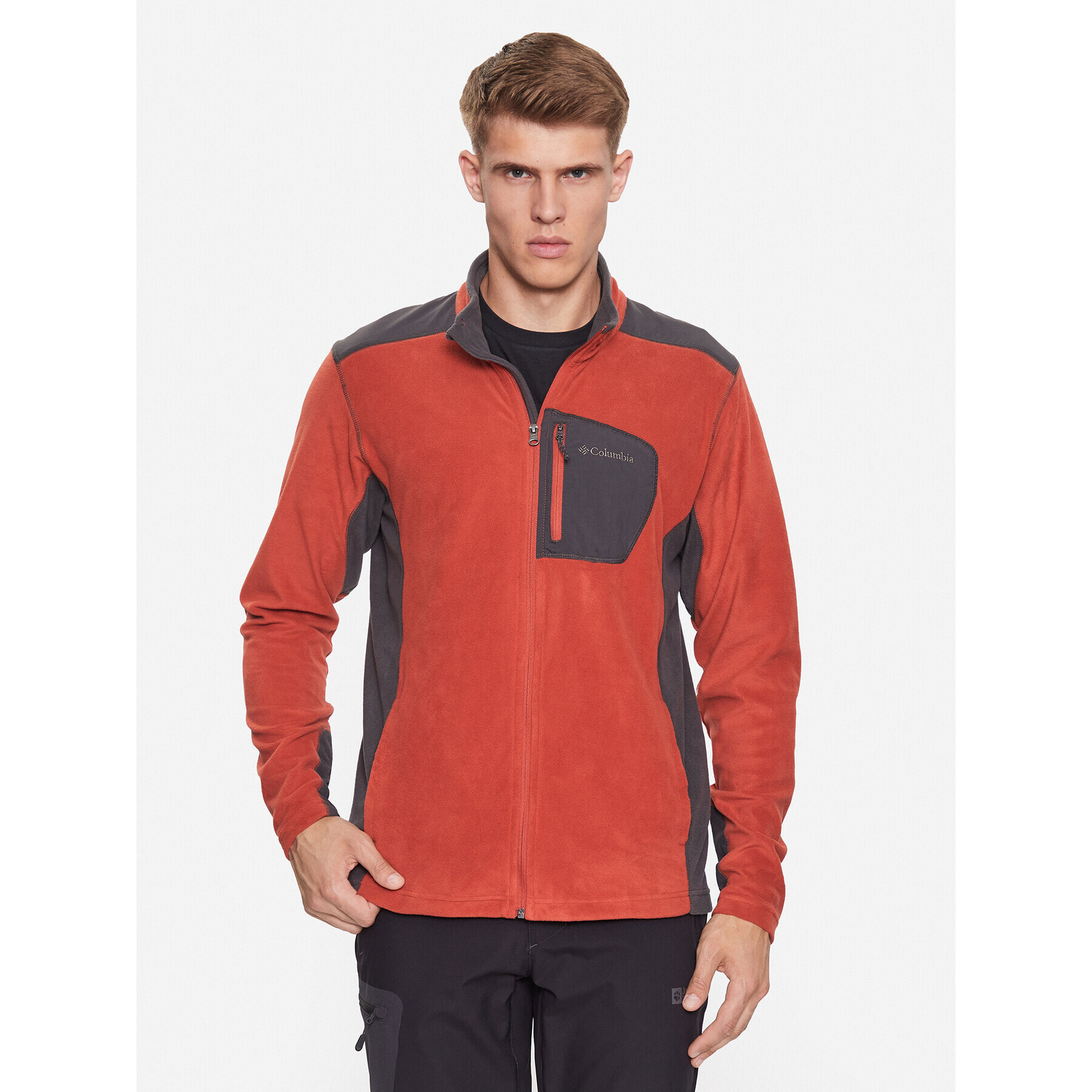 Columbia Fleecová mikina Klamath Range™ Full Zip Oranžová Regular Fit - Pepit.cz