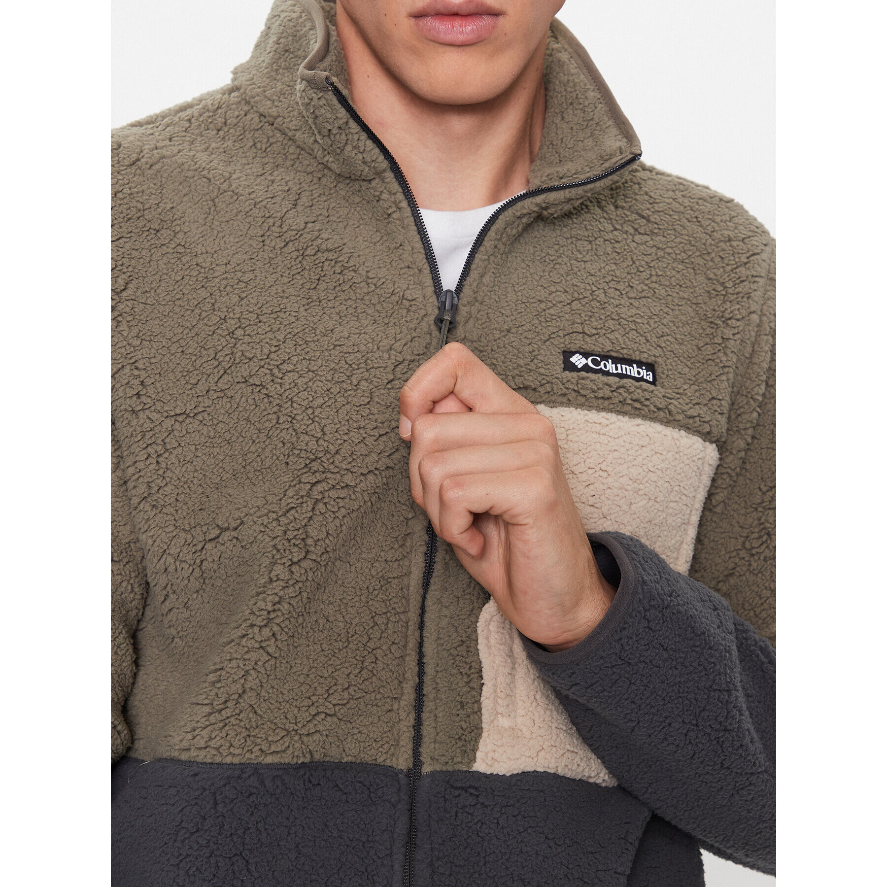 Columbia Fleecová mikina Mountainside™ Heavyweight Fleece Zelená Regular Fit - Pepit.cz