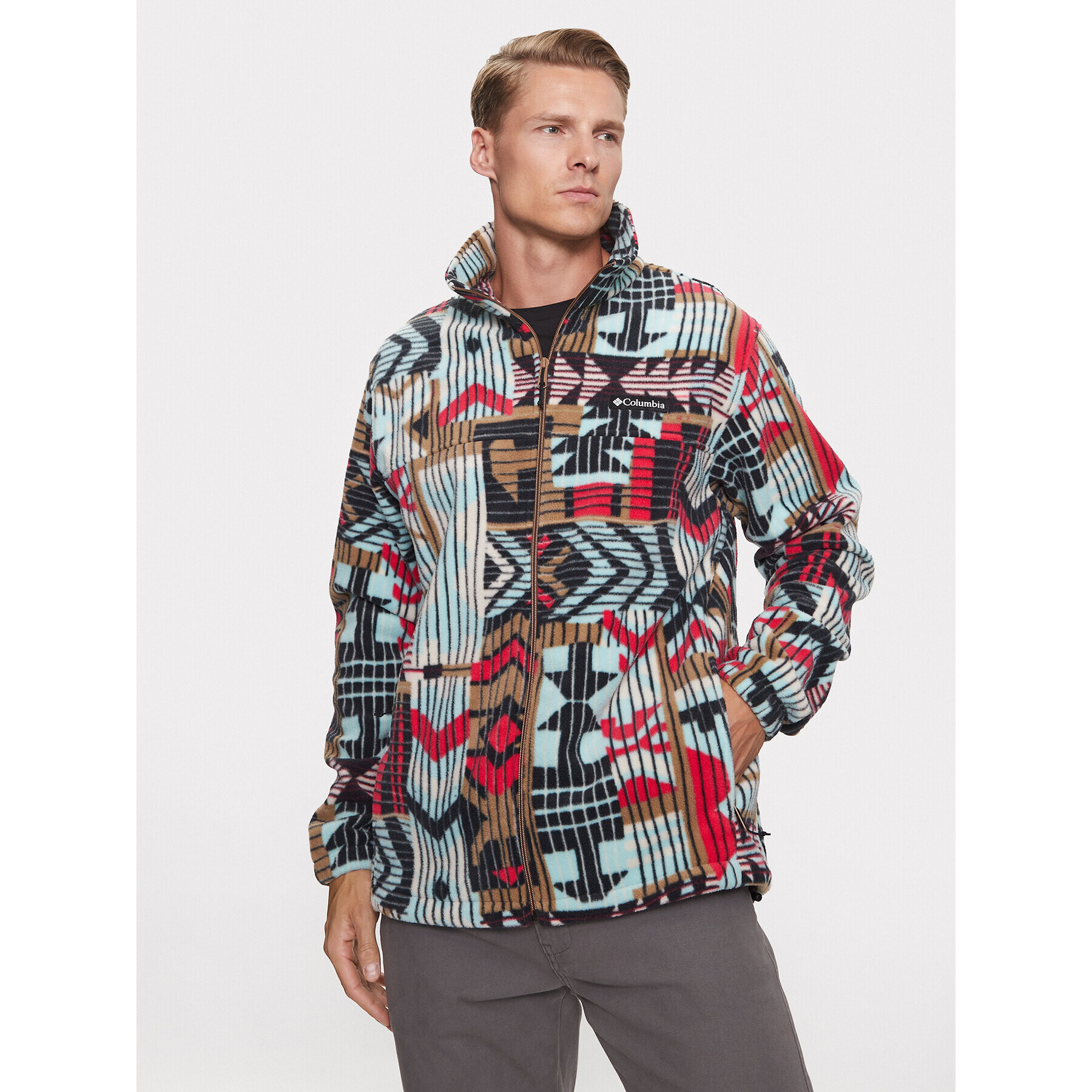 Columbia Fleecová mikina Steens Mountain™ Printed Jacket Hnědá Regular Fit - Pepit.cz