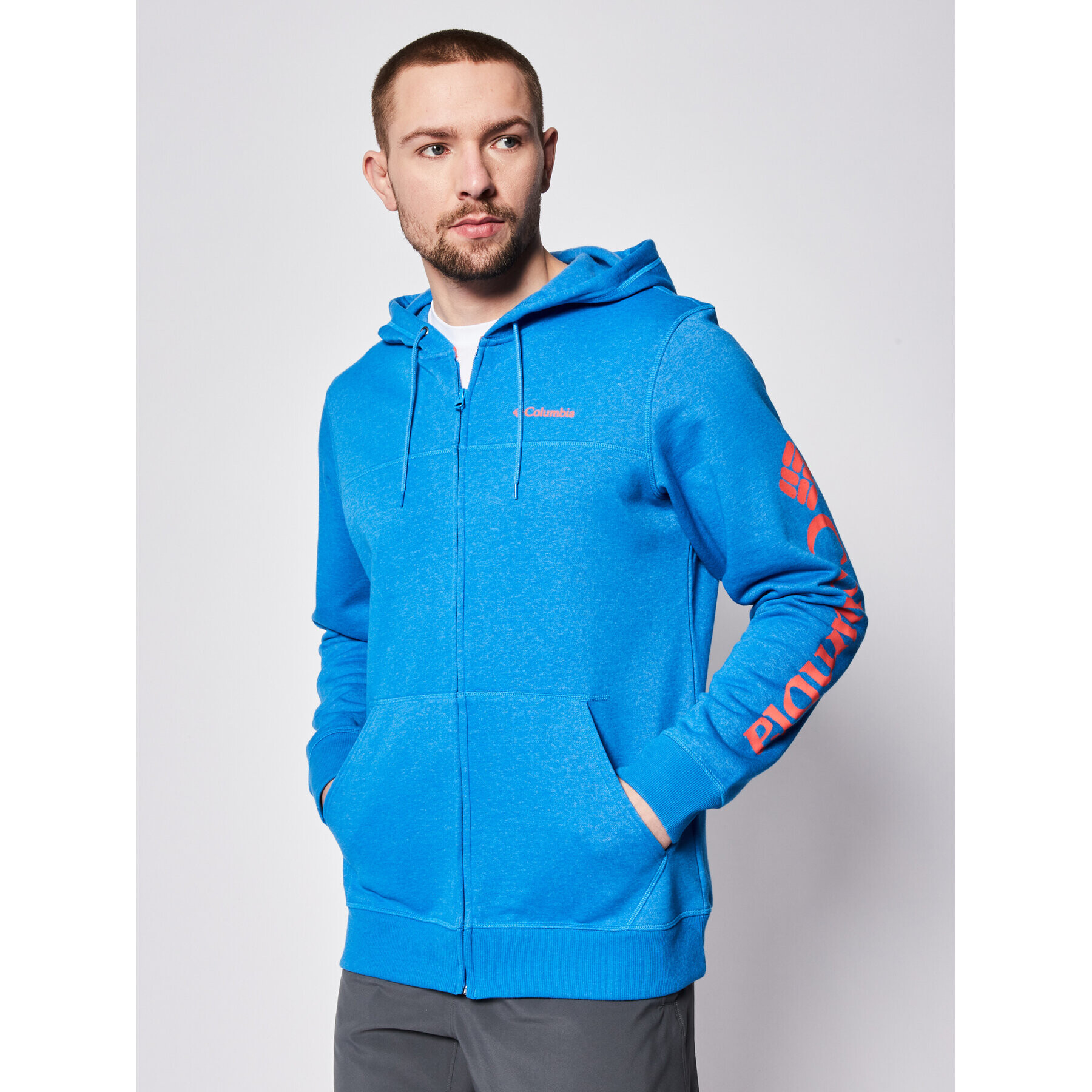 Columbia Mikina M Logo AM0368 Modrá Regular Fit - Pepit.cz