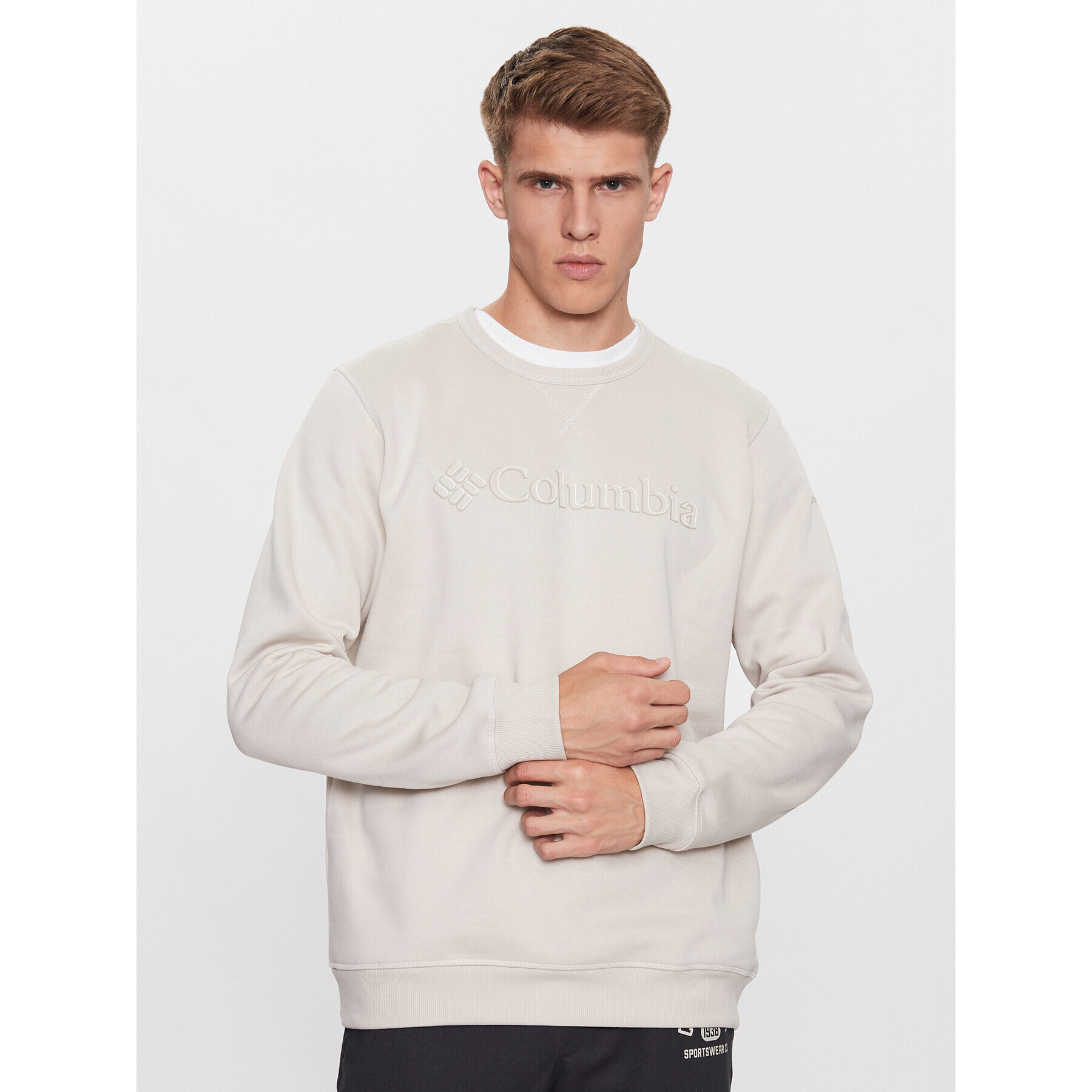 Columbia Mikina M Logo Fleece Crew Hnědá Regular Fit - Pepit.cz