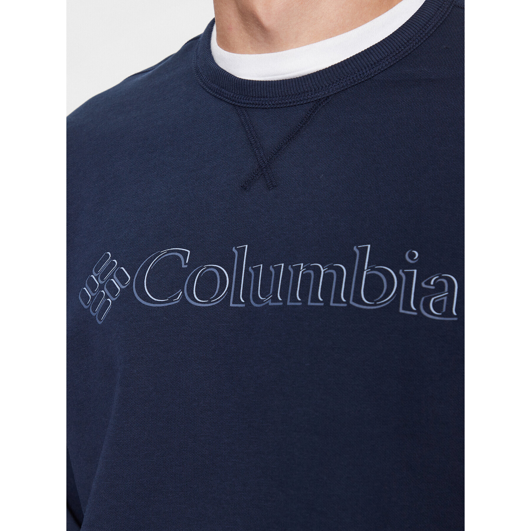 Columbia Mikina M Logo Fleece Crew Modrá Regular Fit - Pepit.cz