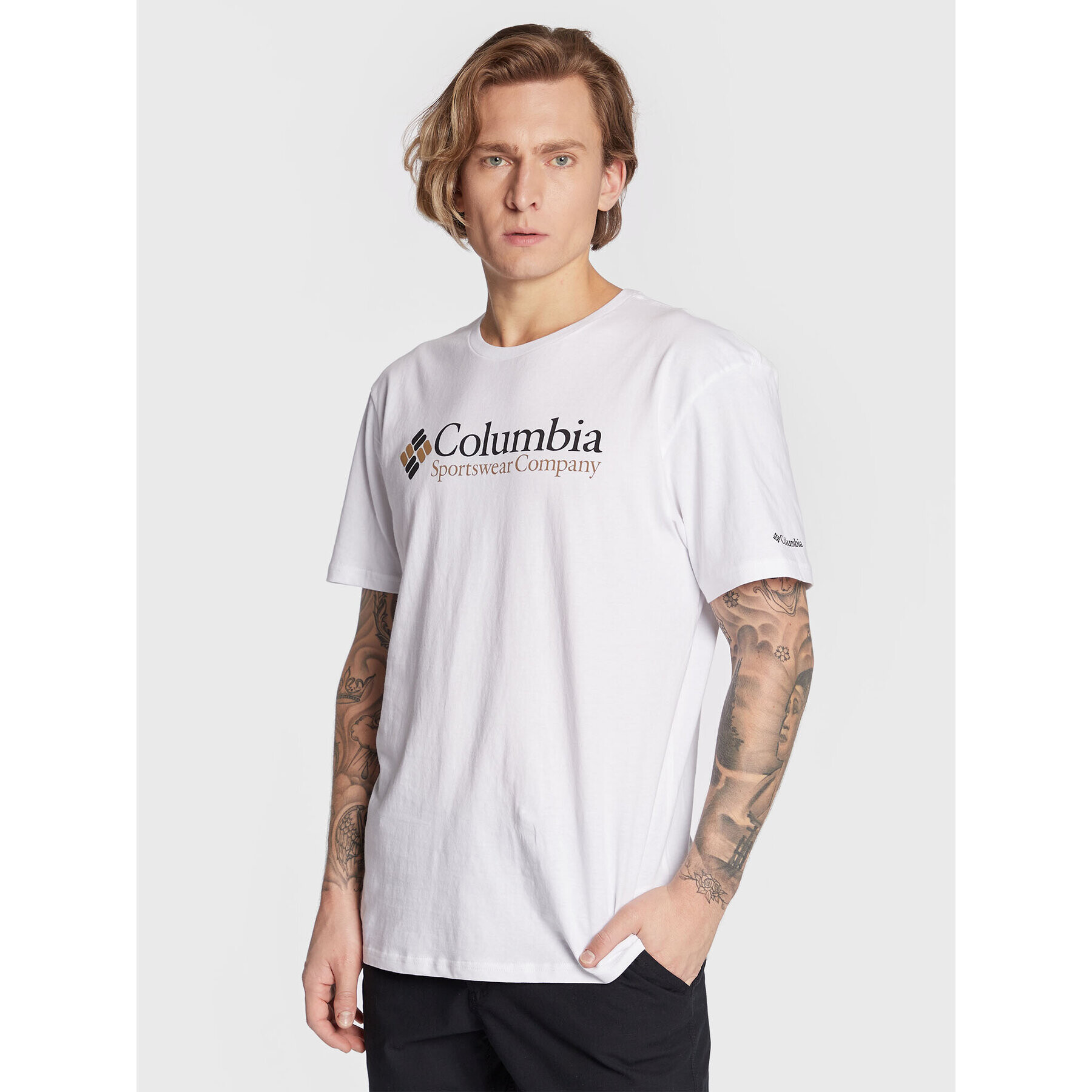 Columbia T-Shirt Csc Basic Logo 1680053 Bílá Regular Fit - Pepit.cz