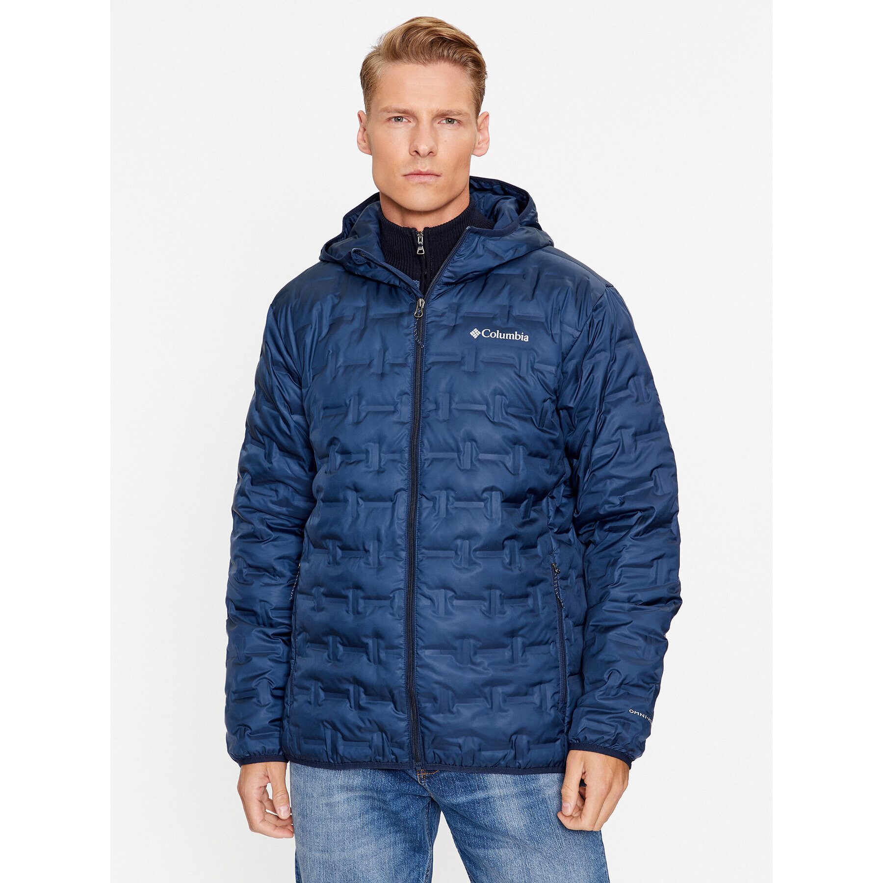 Columbia Vatovaná bunda Delta Ridge™ Down Hooded Jacket Modrá Regular Fit - Pepit.cz