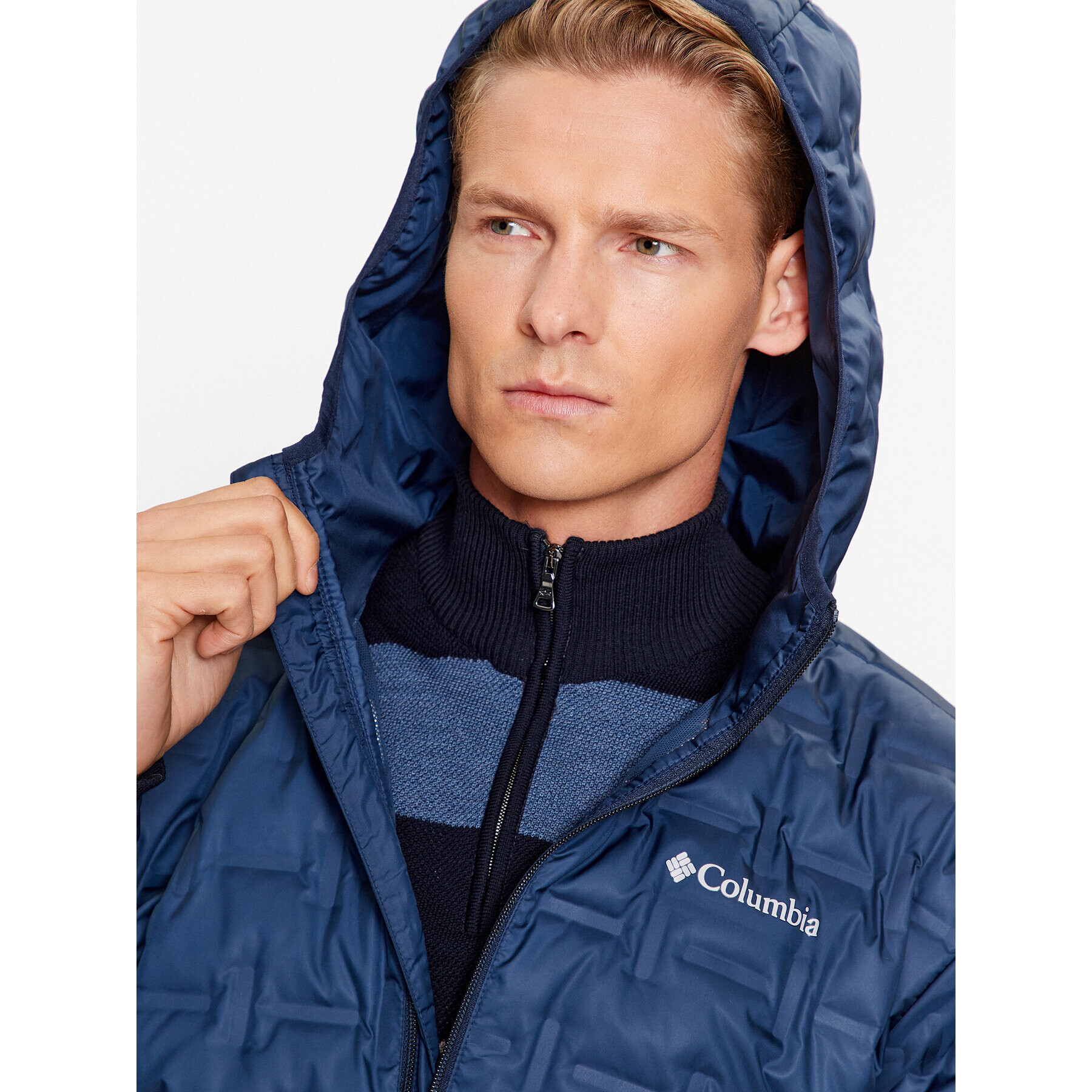 Columbia Vatovaná bunda Delta Ridge™ Down Hooded Jacket Modrá Regular Fit - Pepit.cz