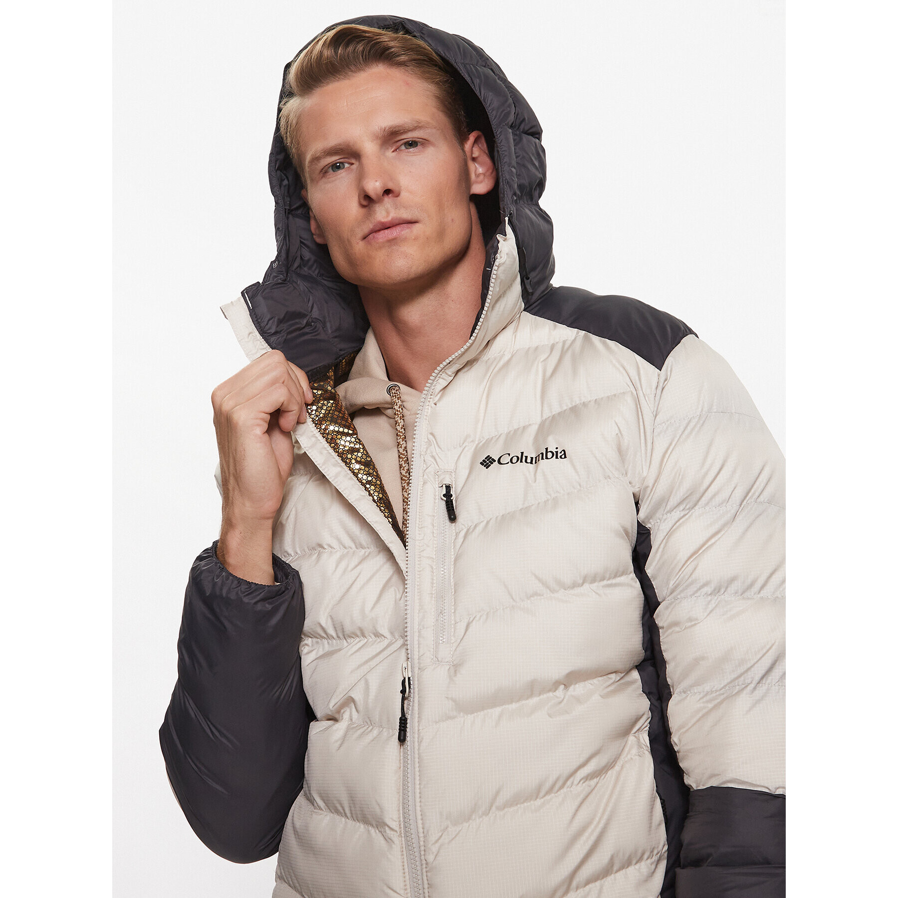 Columbia Vatovaná bunda Labyrinth Loop™ Hooded Jacket Écru Regular Fit - Pepit.cz