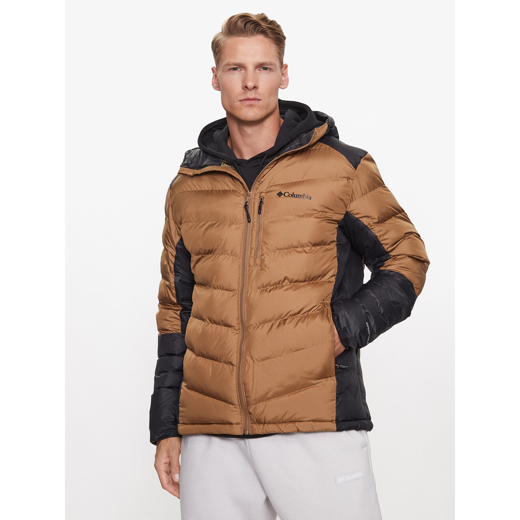 Columbia Vatovaná bunda Labyrinth Loop™ Hooded Jacket Hnědá Regular Fit - Pepit.cz