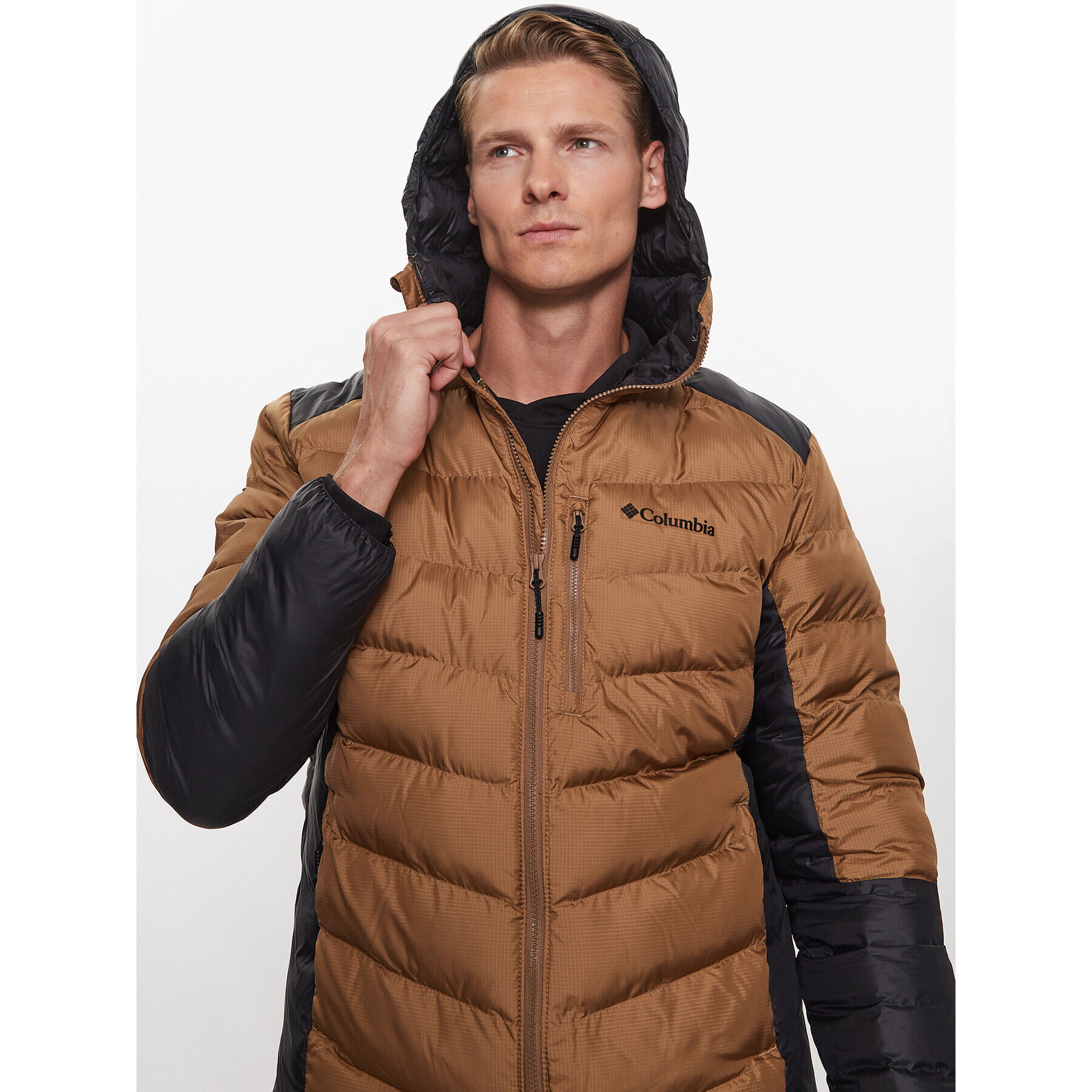 Columbia Vatovaná bunda Labyrinth Loop™ Hooded Jacket Hnědá Regular Fit - Pepit.cz