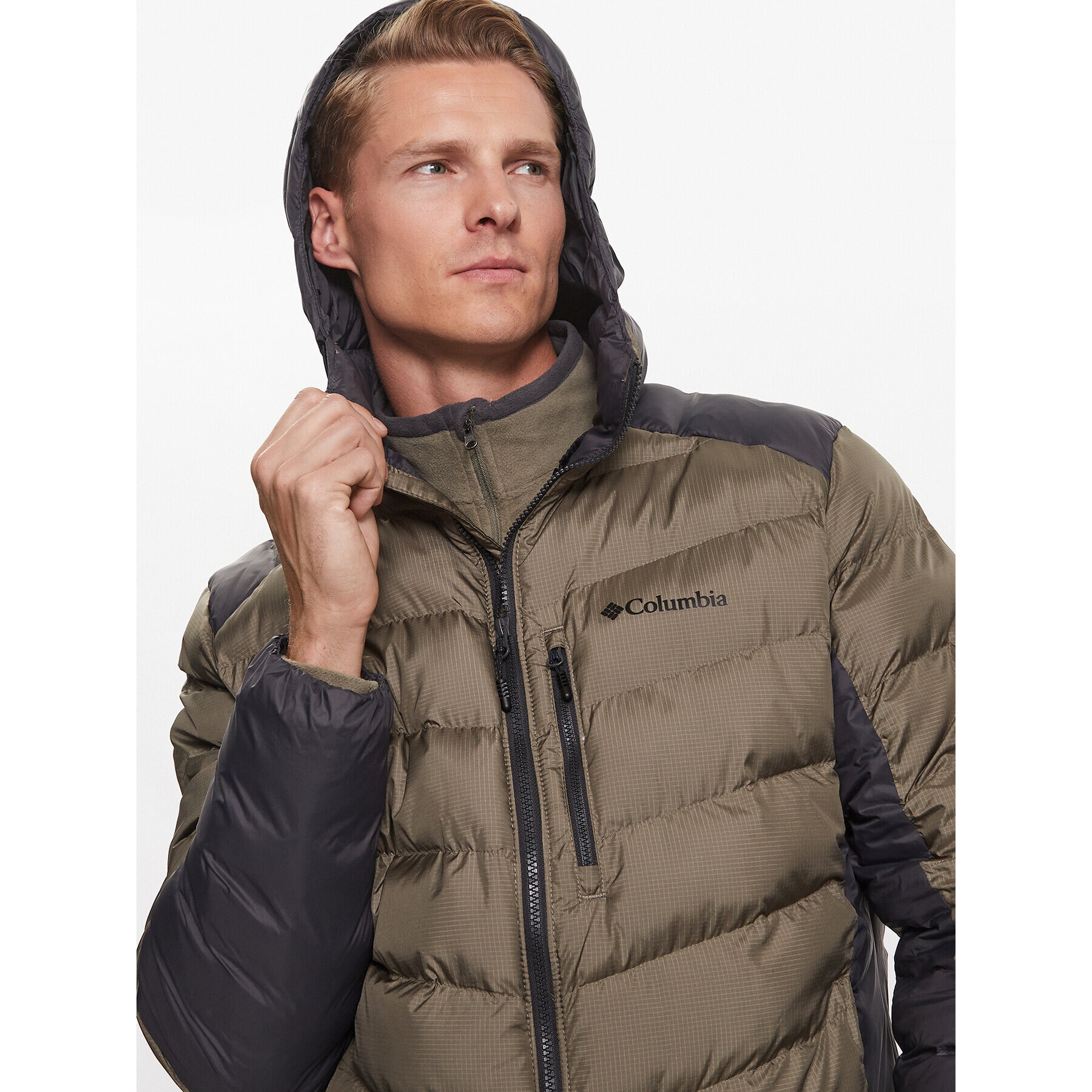 Columbia Vatovaná bunda Labyrinth Loop™ Hooded Jacket Zelená Regular Fit - Pepit.cz