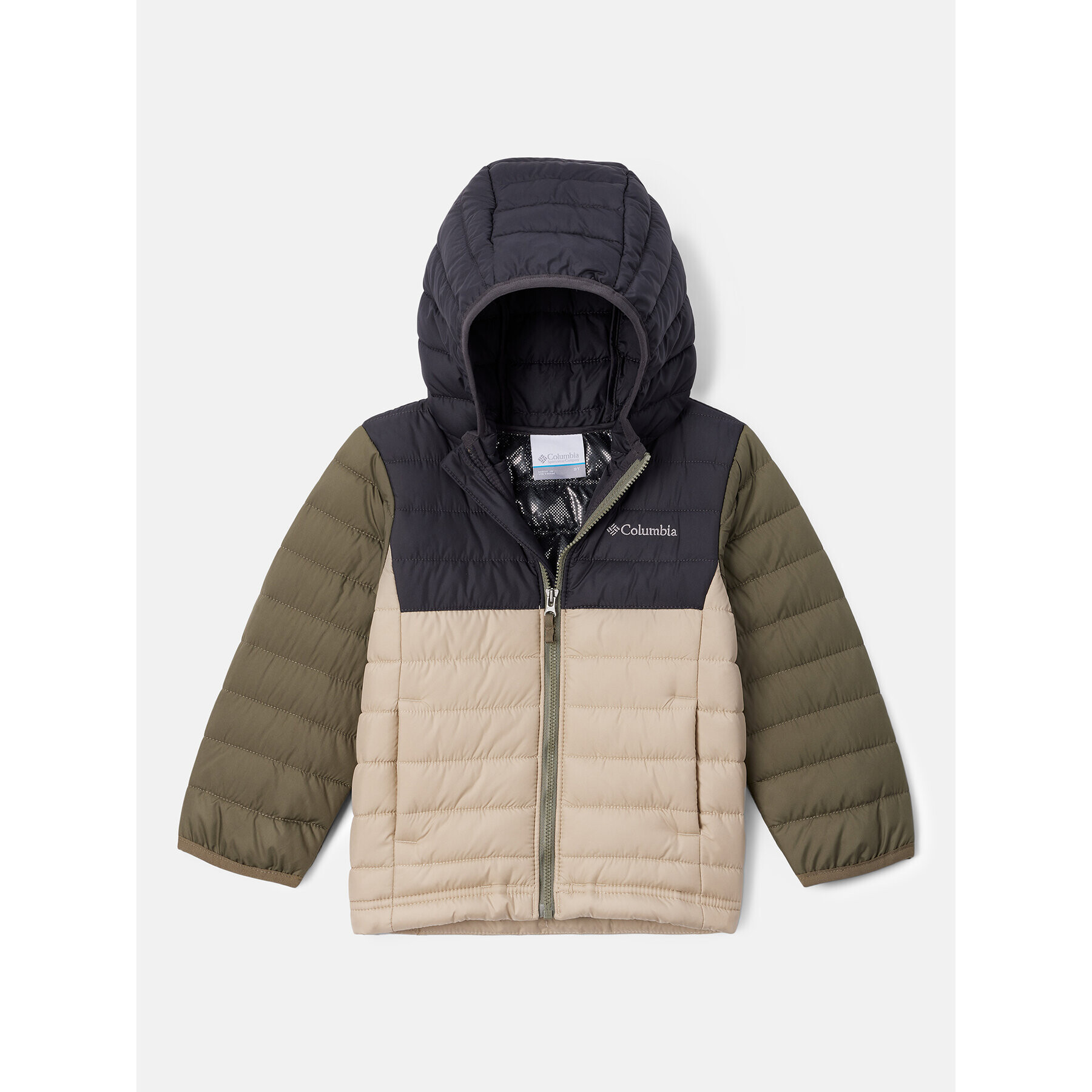 Columbia Vatovaná bunda Powder Lite™ Boys Hooded Jacket Hnědá Regular Fit - Pepit.cz