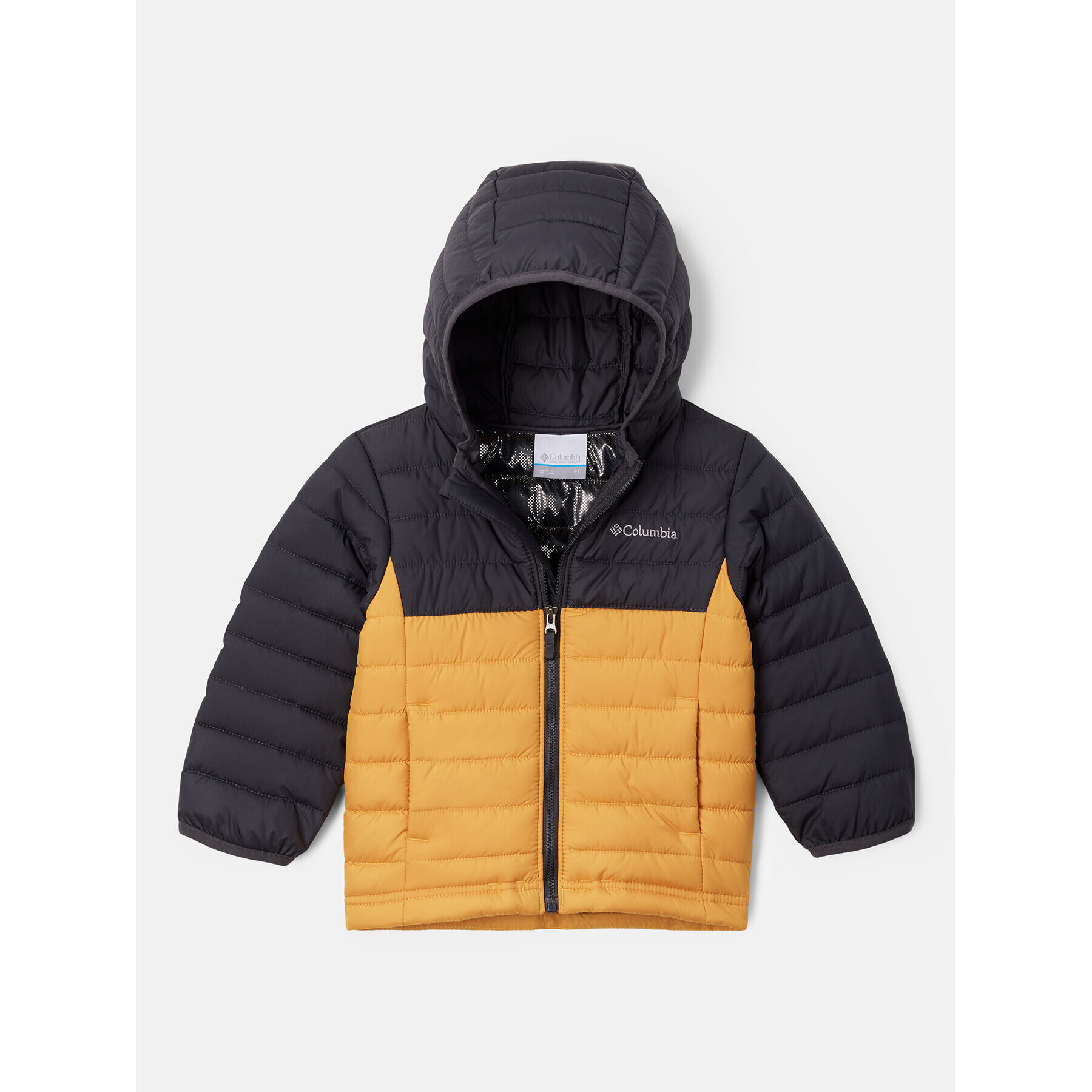 Columbia Vatovaná bunda Powder Lite™ Boys Hooded Jacket Žlutá Regular Fit - Pepit.cz