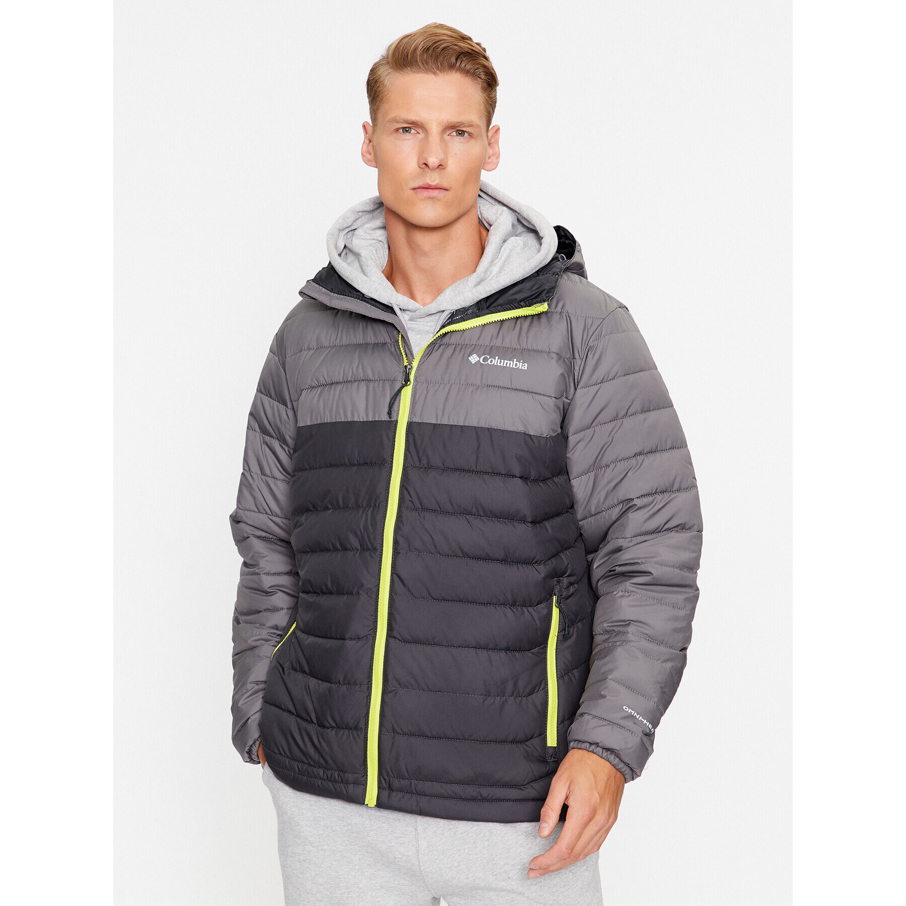 Columbia Vatovaná bunda Powder Lite™ Hooded Jacket Šedá Regular Fit - Pepit.cz