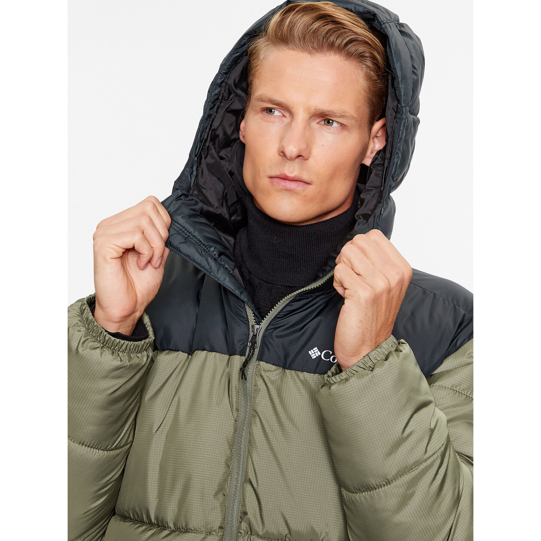 Columbia Vatovaná bunda Puffect™ Hooded Jacket Zelená Regular Fit - Pepit.cz