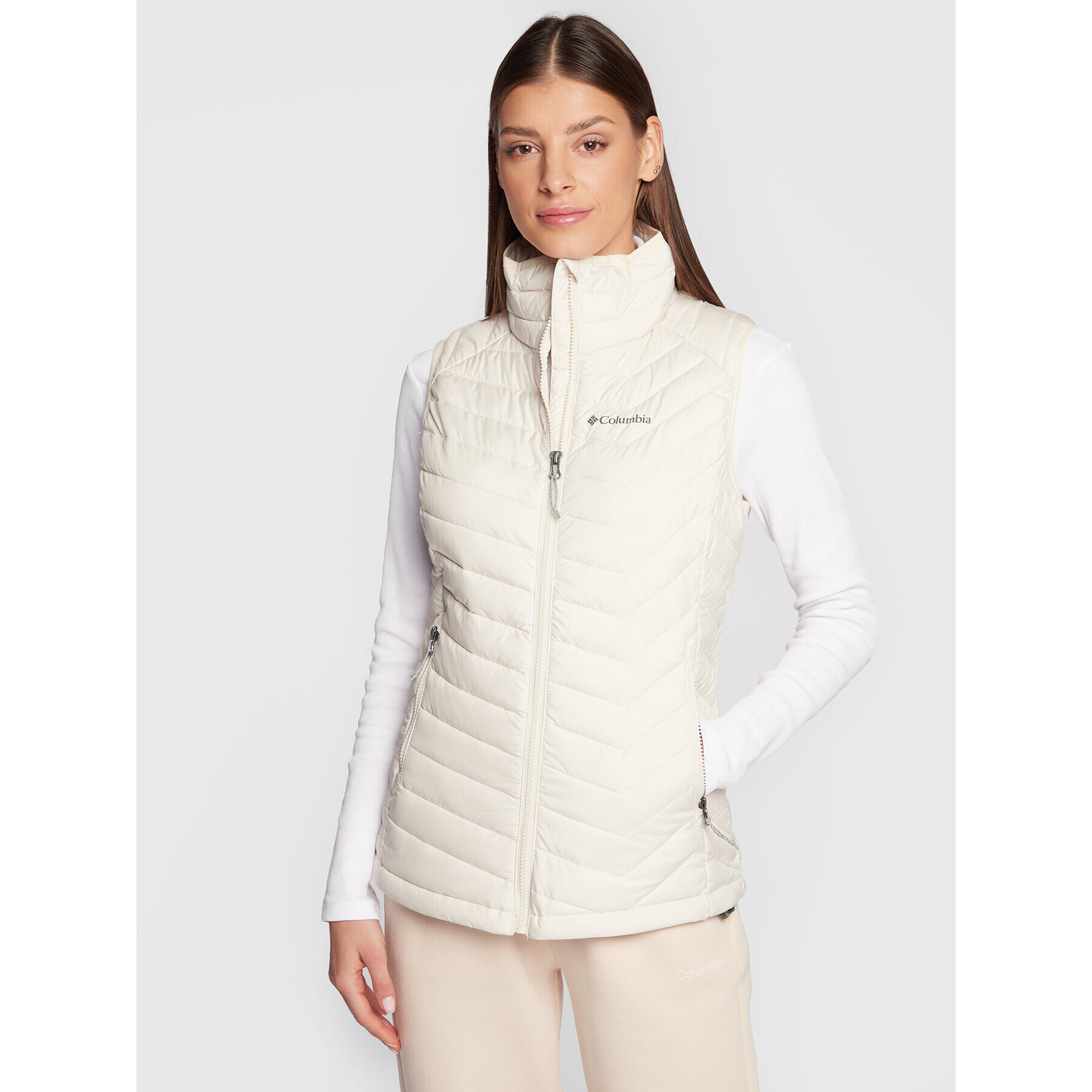 Columbia Vesta Powder Lite Vest 1757411 Écru Regular Fit - Pepit.cz