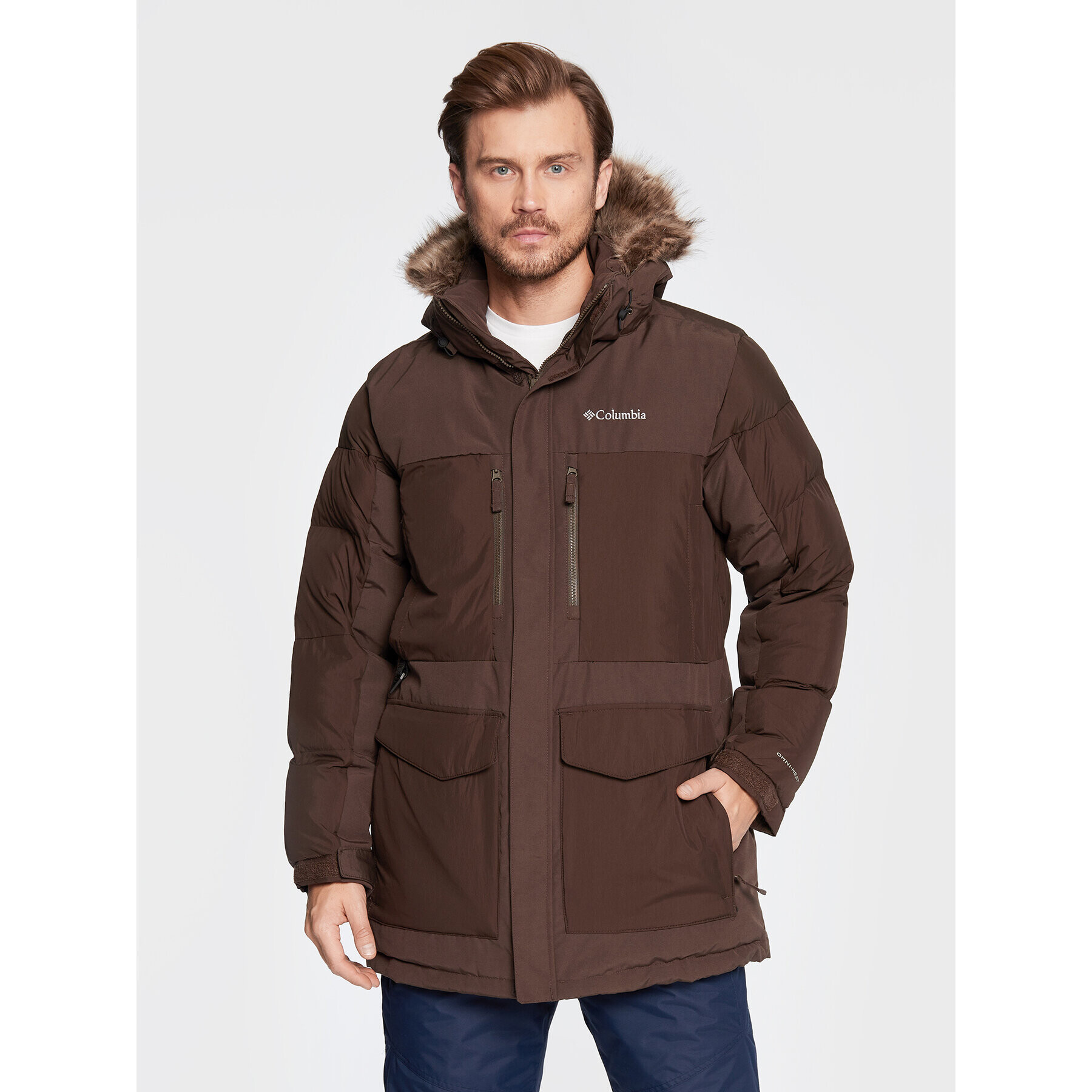 Columbia Zimní bunda Peak Fusion™ 1957493 Hnědá Regular Fit - Pepit.cz