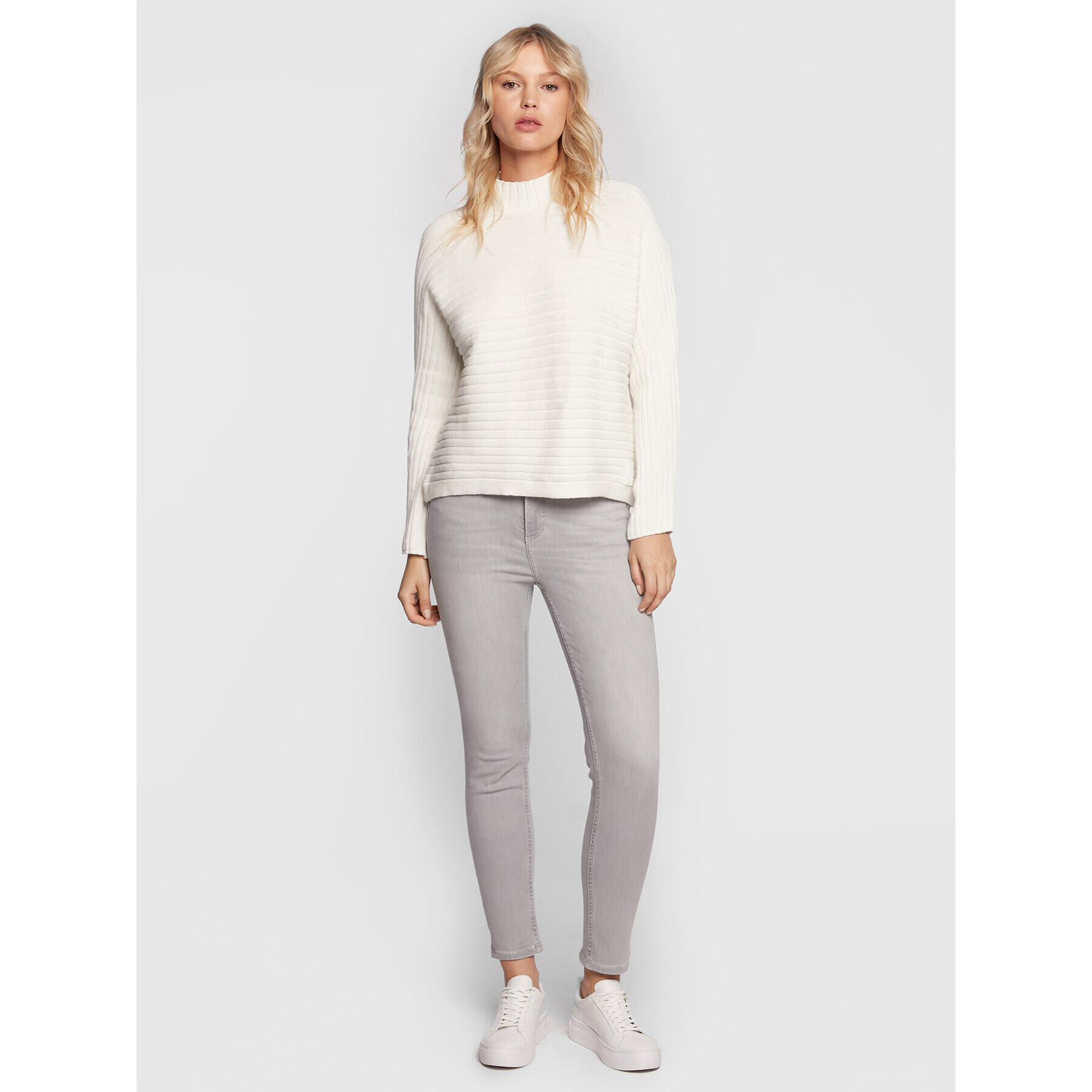 Comma Svetr 2121754 Bílá Relaxed Fit - Pepit.cz