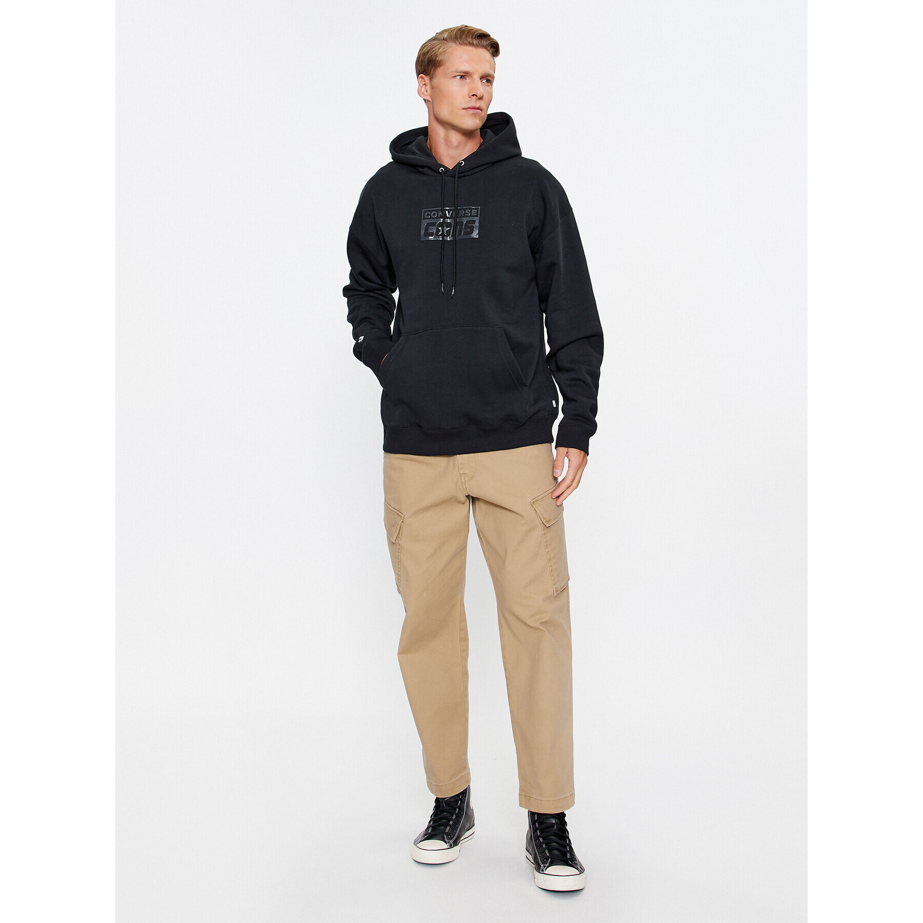 Converse Mikina Cons Hoodie Bb 10024013-A02 Černá Regular Fit - Pepit.cz