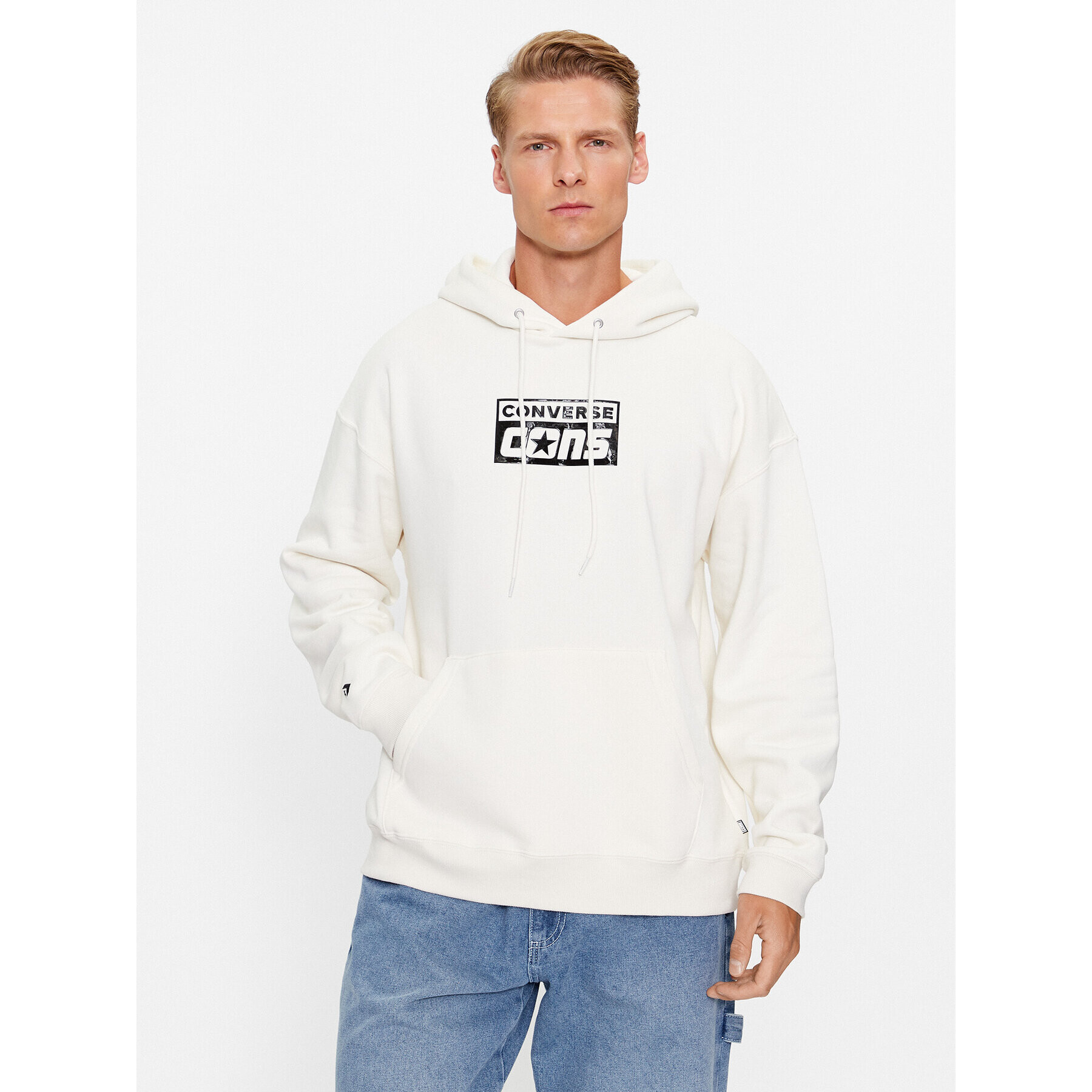 Converse Mikina Cons Hoodie Bb 10024013-A07 Écru Regular Fit - Pepit.cz