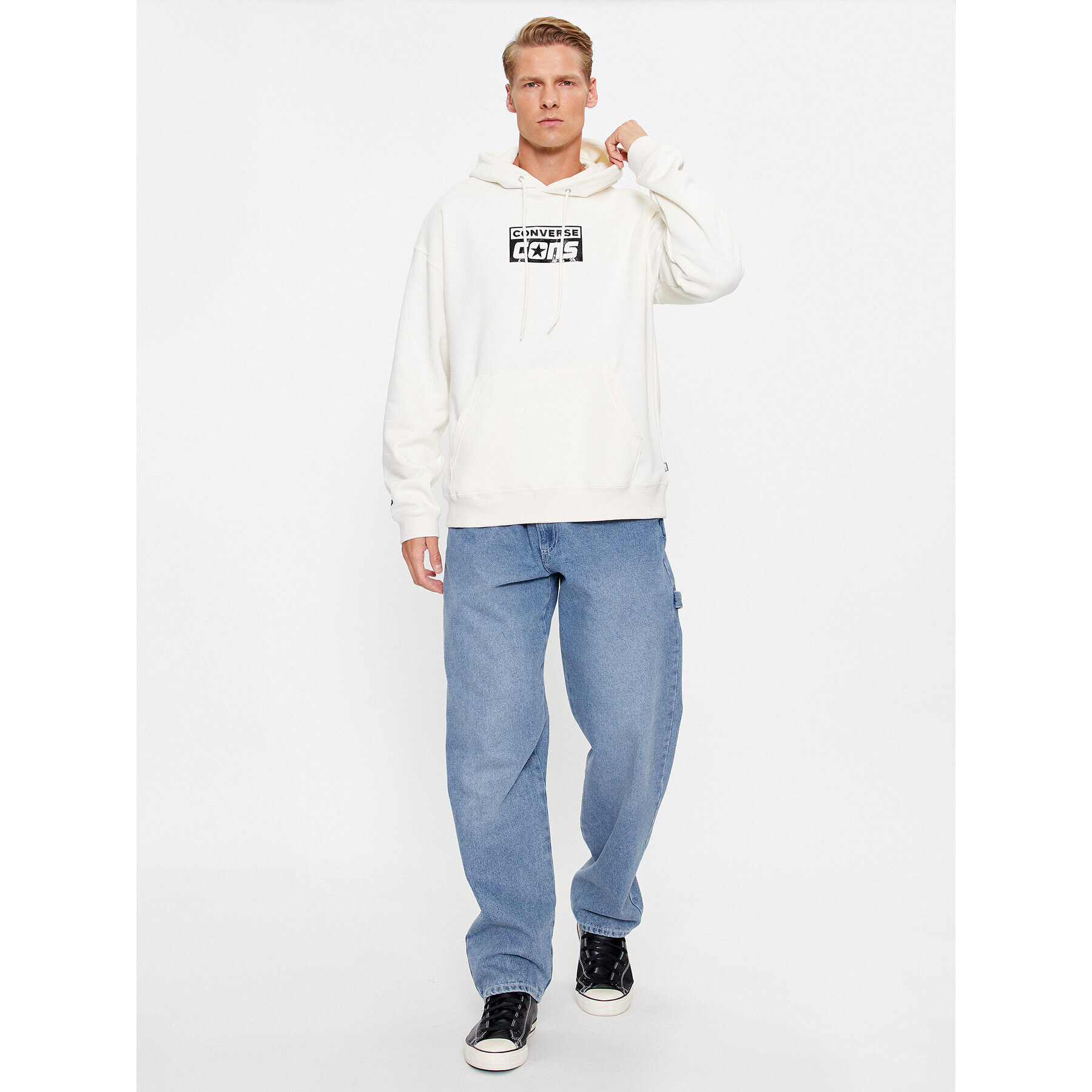 Converse Mikina Cons Hoodie Bb 10024013-A07 Écru Regular Fit - Pepit.cz