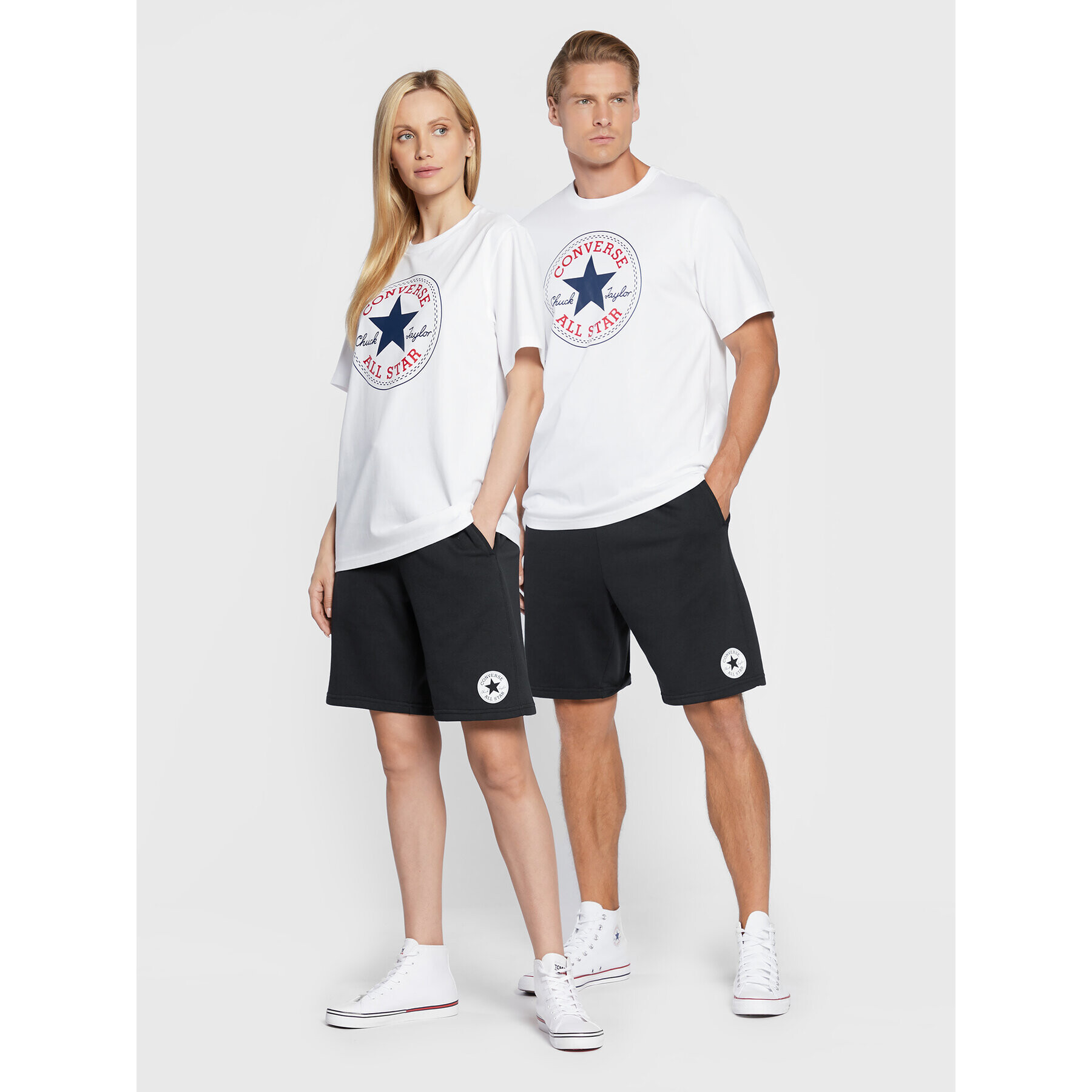 Converse Sportovní kraťasy Unisex 10023860-A02 Černá Regular Fit - Pepit.cz