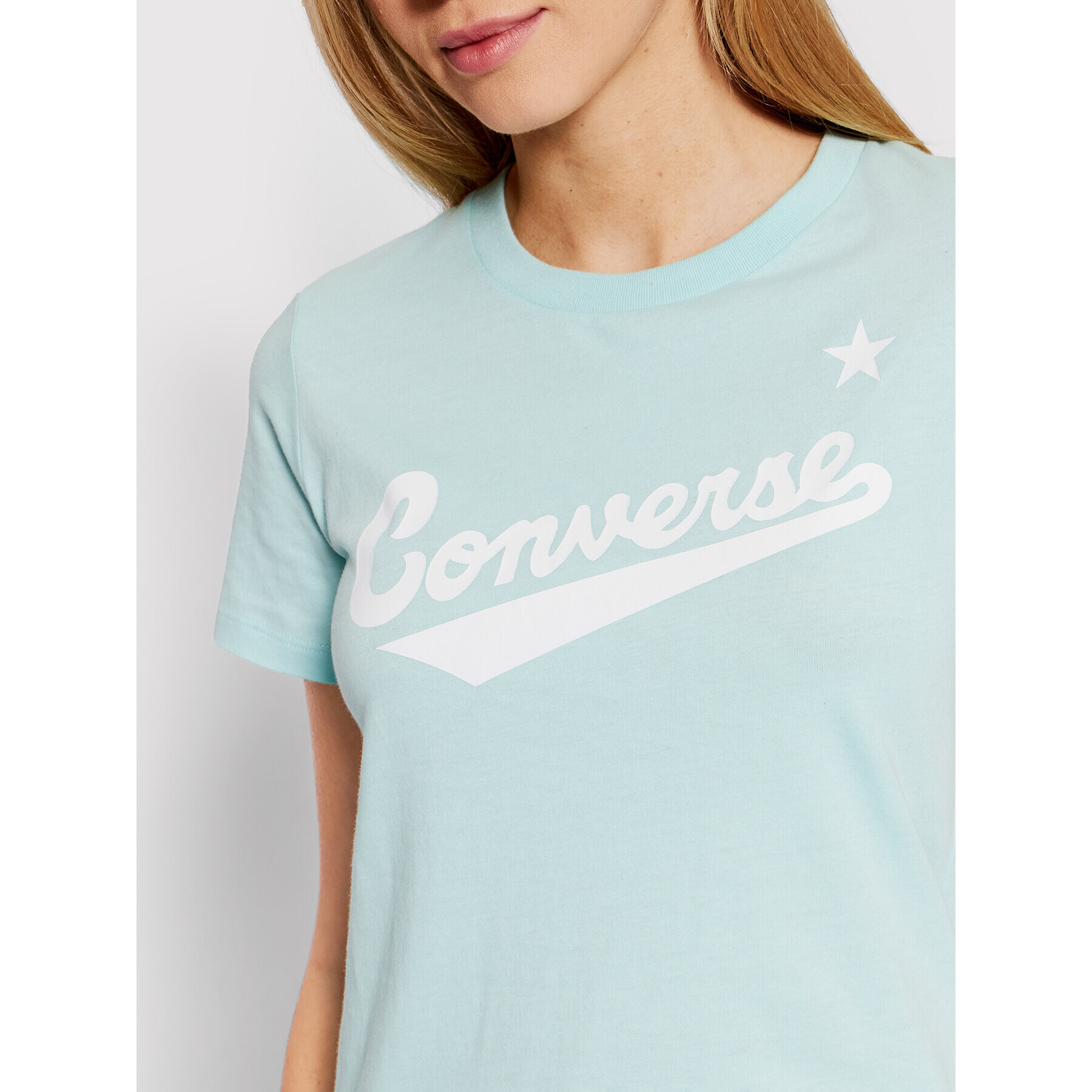 Converse T-Shirt 10021940-A07 Modrá Standard Fit - Pepit.cz