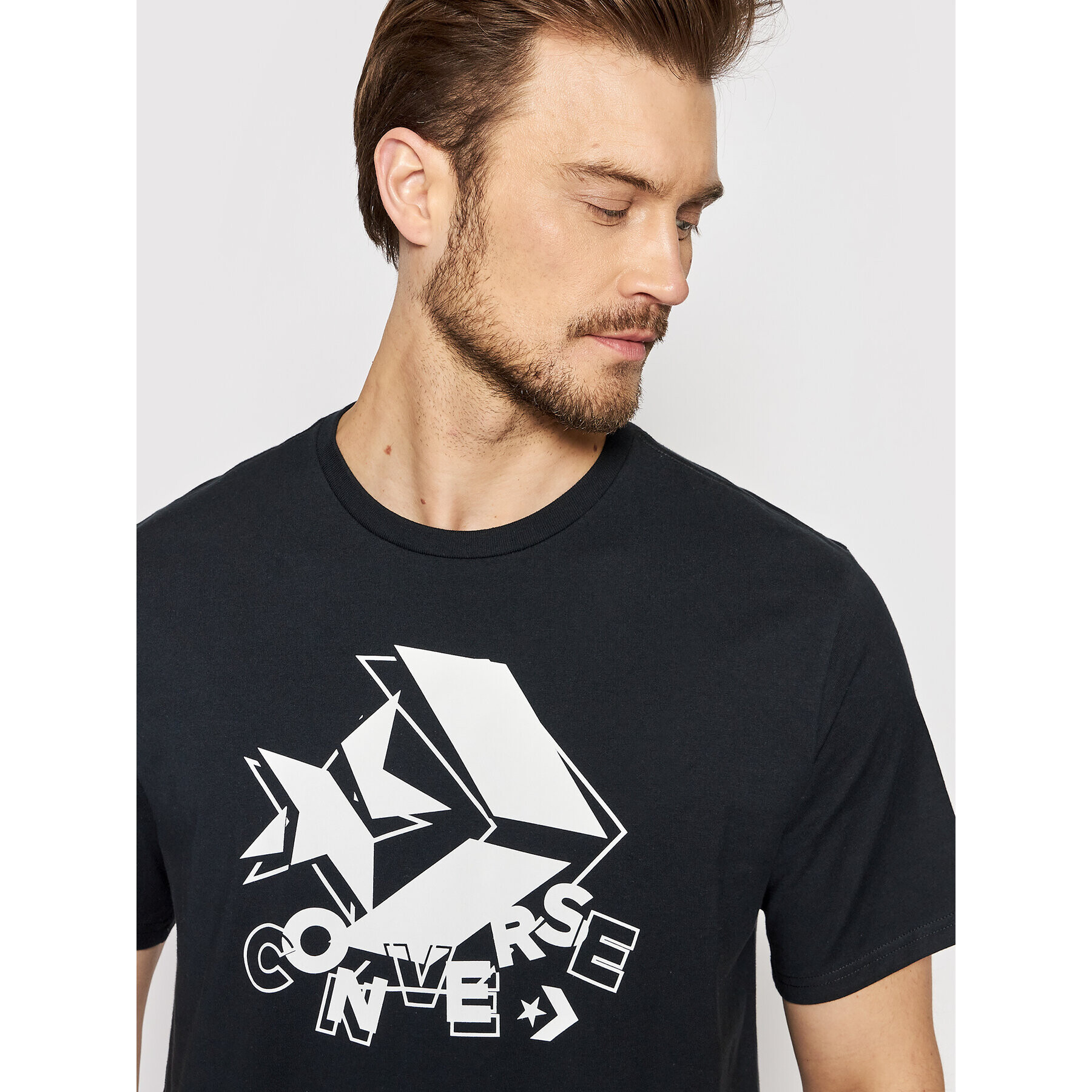 Converse T-Shirt 10022944-A01 Černá Standard Fit - Pepit.cz