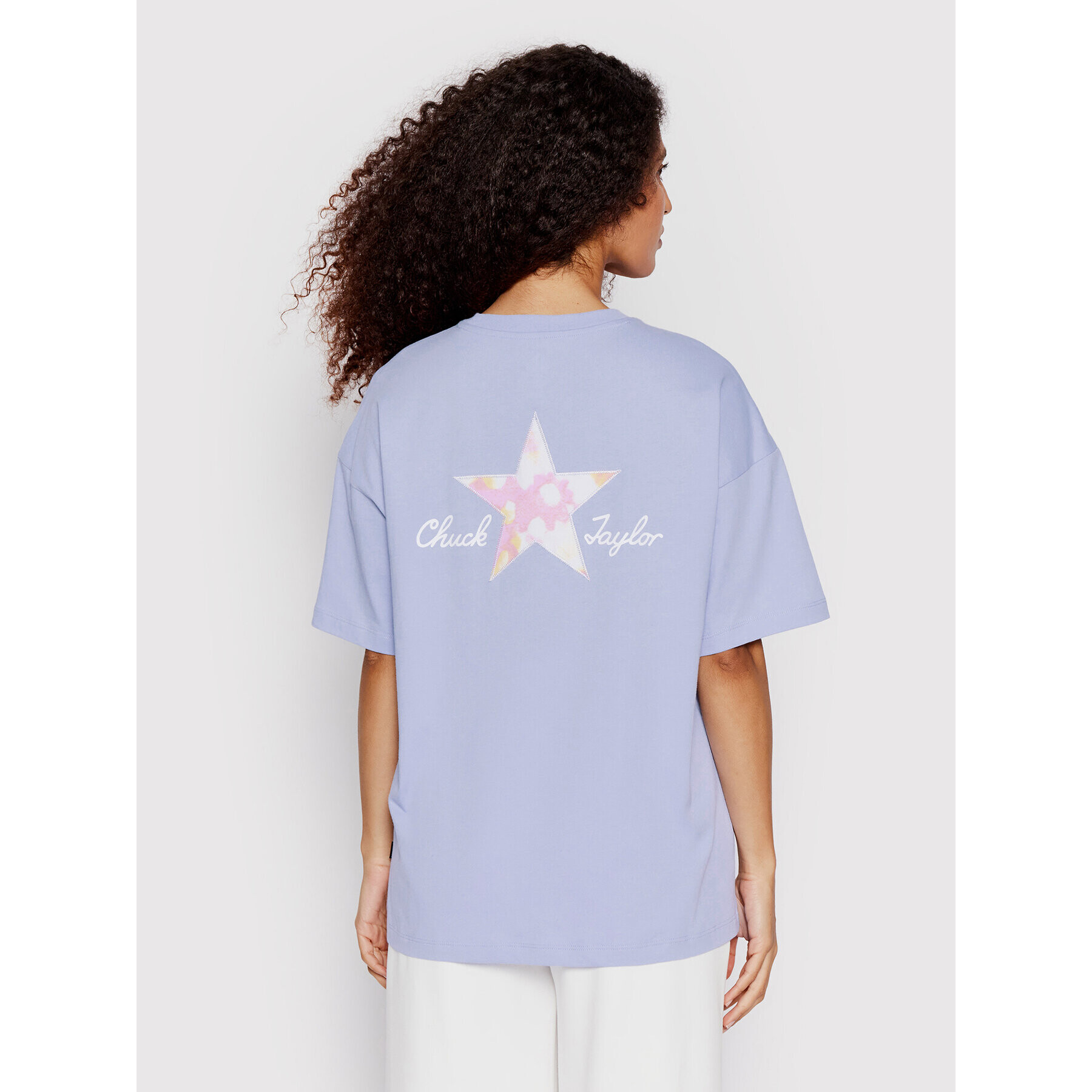 Converse T-Shirt 10023207-A02 Fialová Loose Fit - Pepit.cz