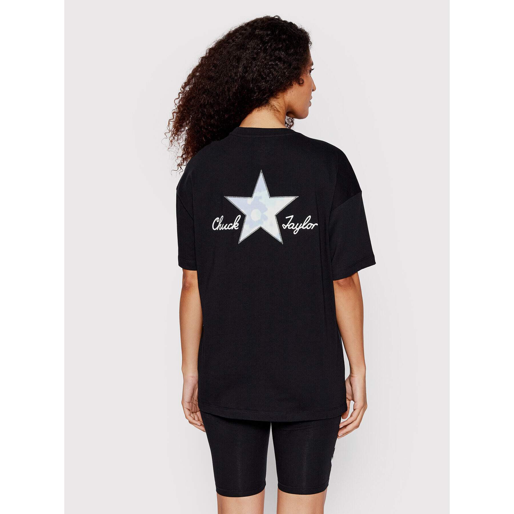 Converse T-Shirt 10023207-A03 Černá Loose Fit - Pepit.cz