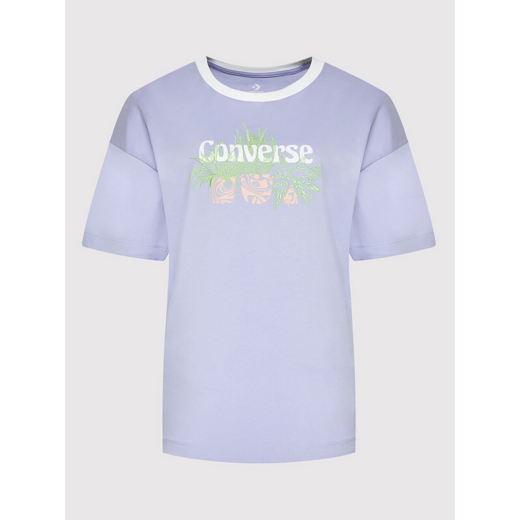 Converse T-Shirt 10023937-A04 Fialová Loose Fit - Pepit.cz