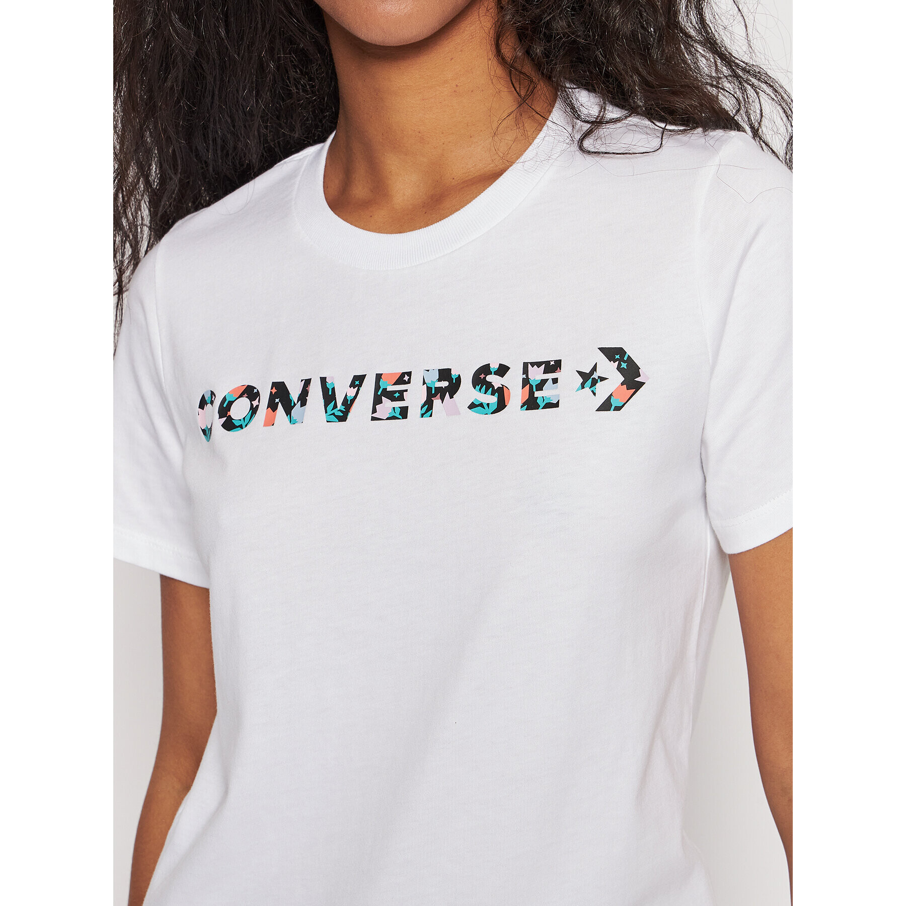 Converse T-Shirt 10023946-A02 Bílá Standard Fit - Pepit.cz