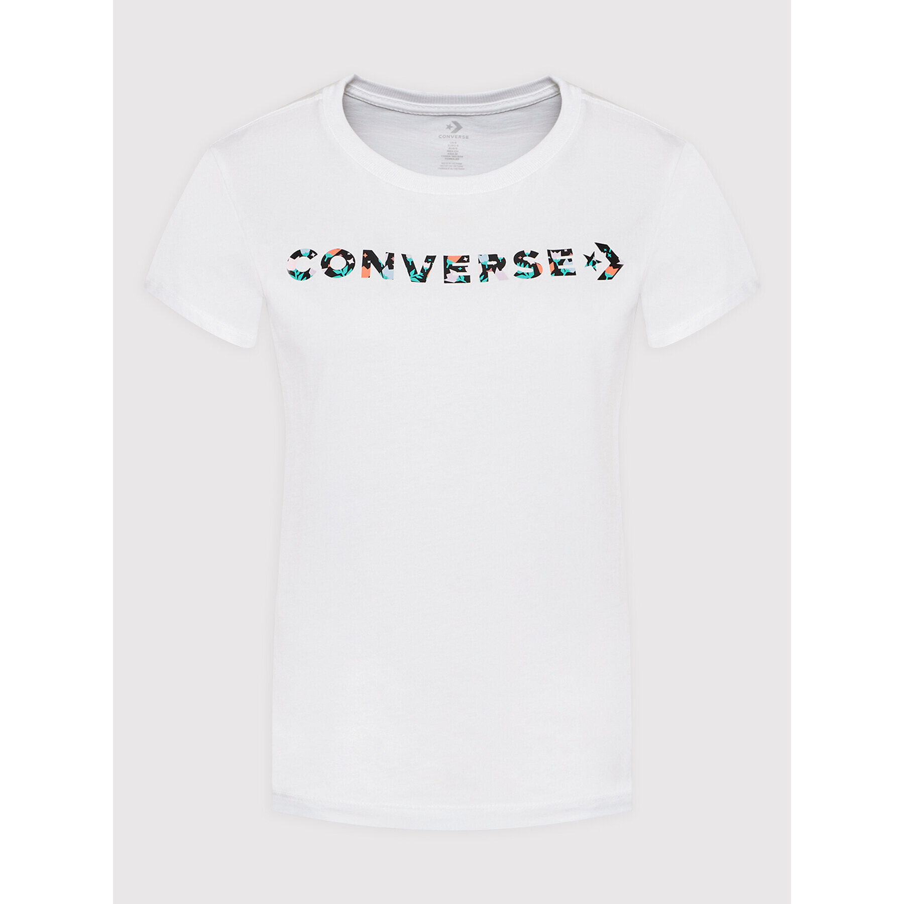 Converse T-Shirt 10023946-A02 Bílá Standard Fit - Pepit.cz