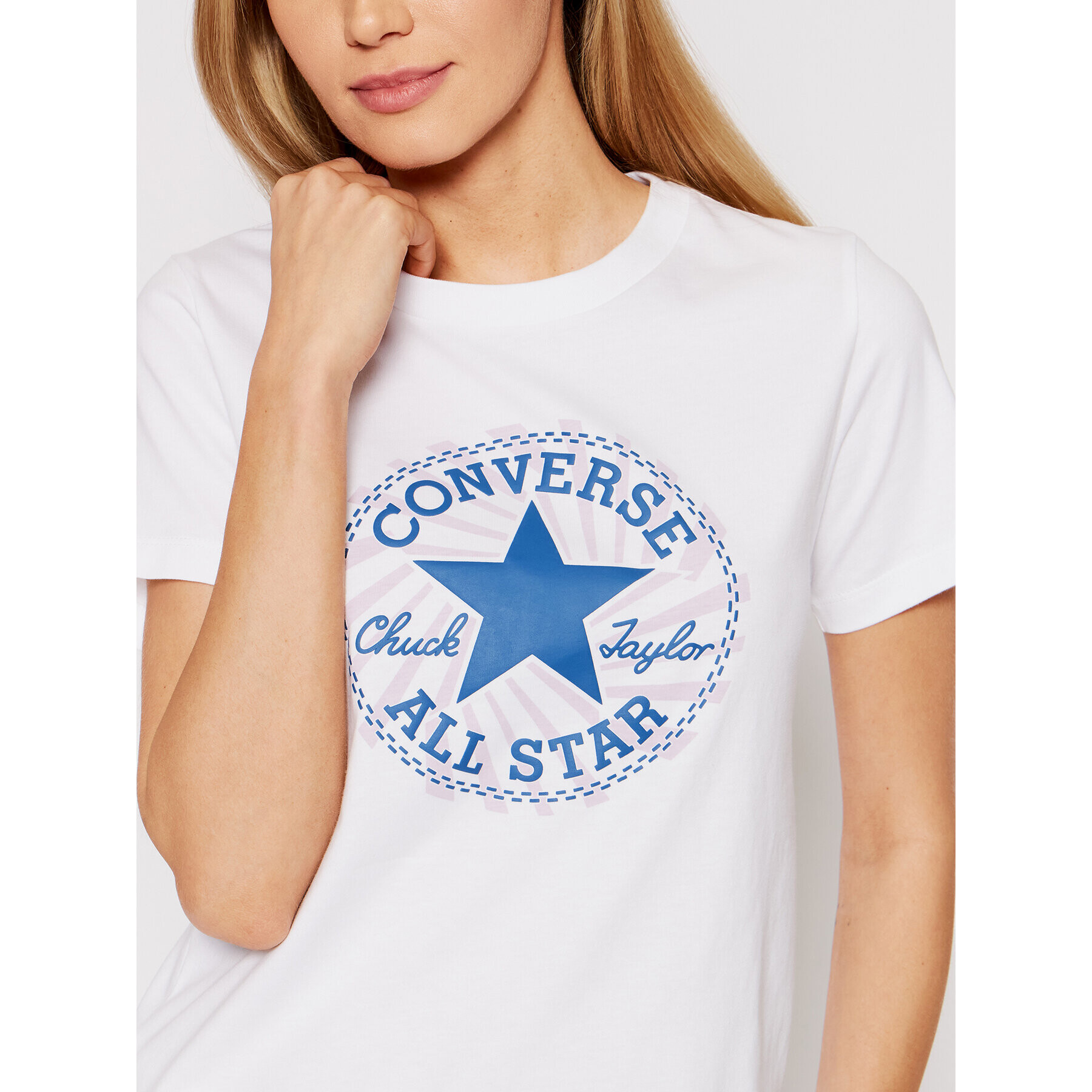 Converse T-Shirt 10024032-A02 Bílá Standard Fit - Pepit.cz