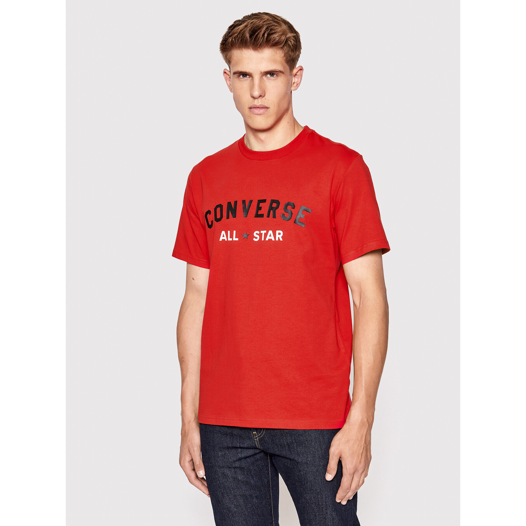 Converse T-Shirt All Varsity Graphic 10023260-A05 Červená Standard Fit - Pepit.cz